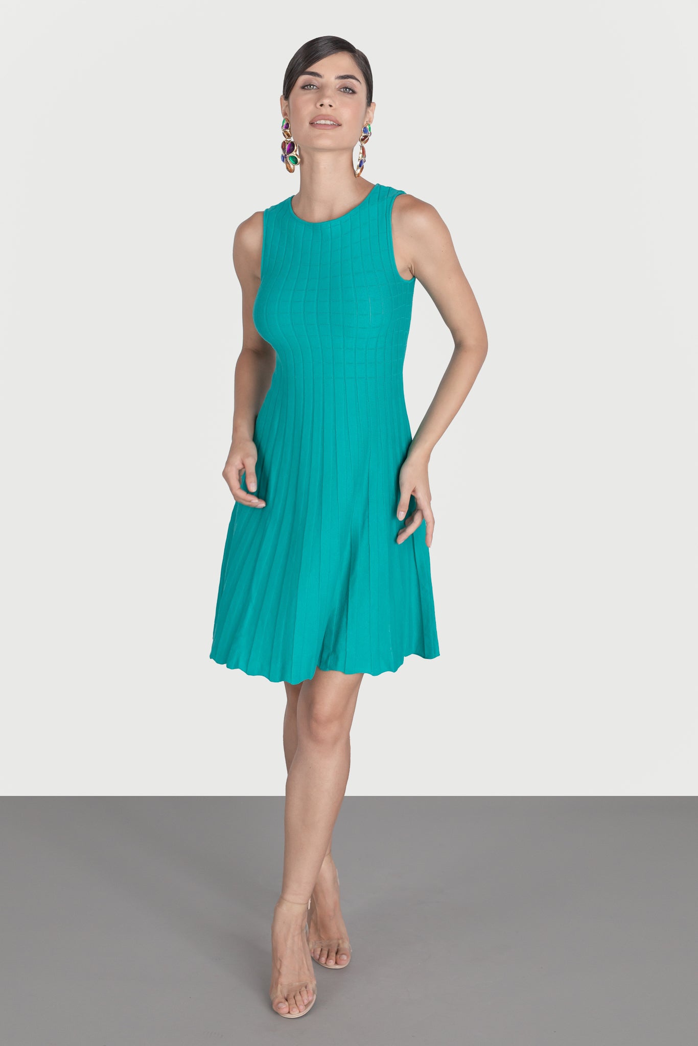Plain flared dress