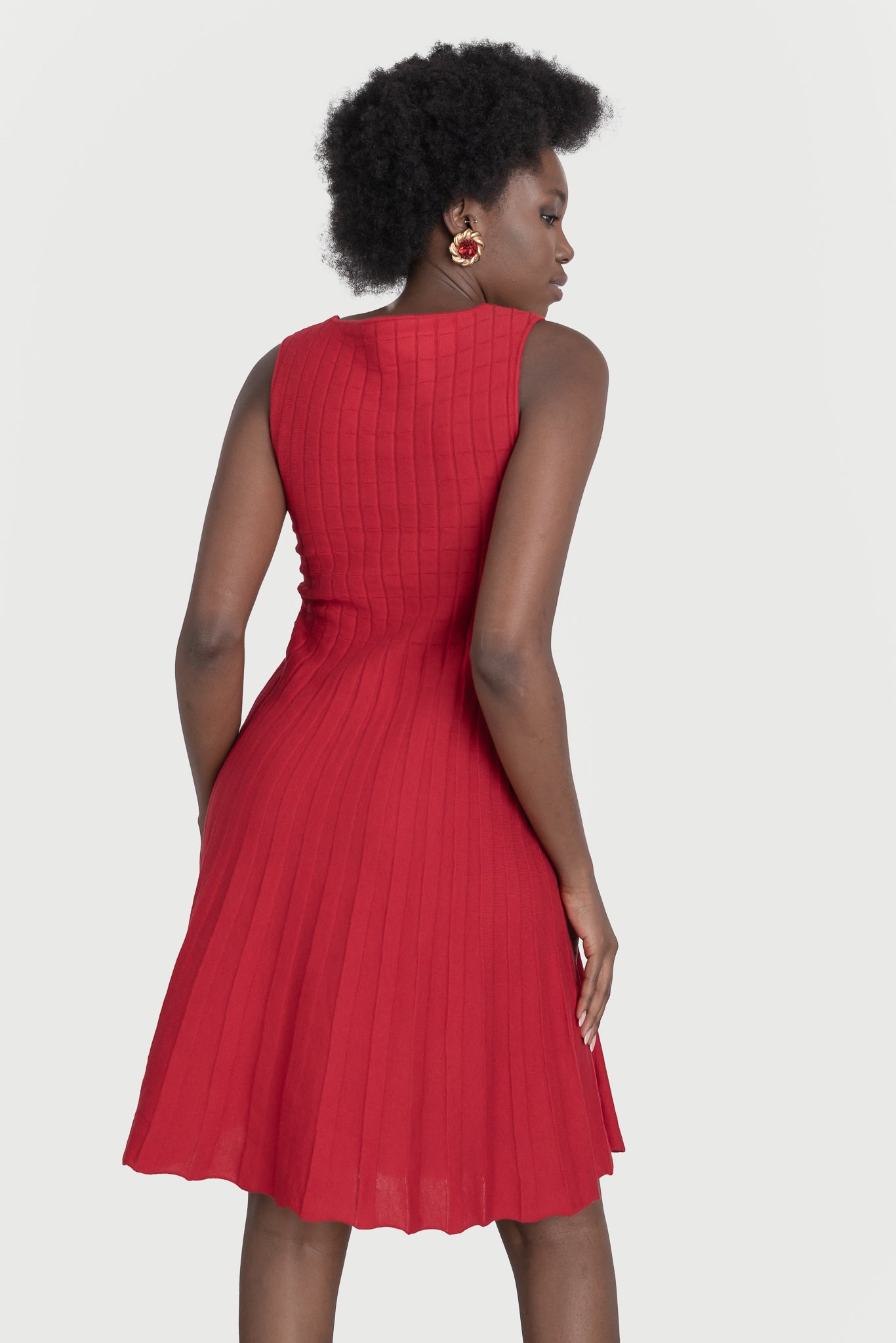 Plain flared dress