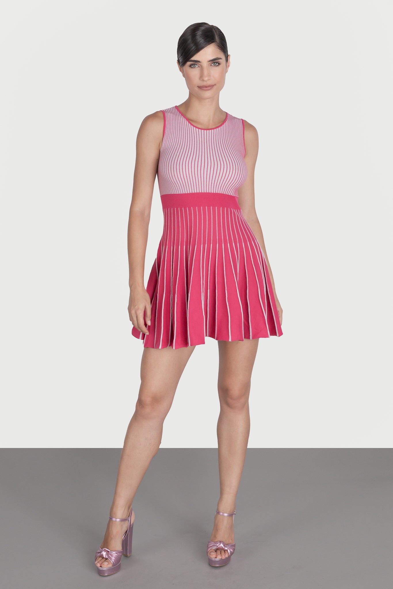 Flared mini dress
