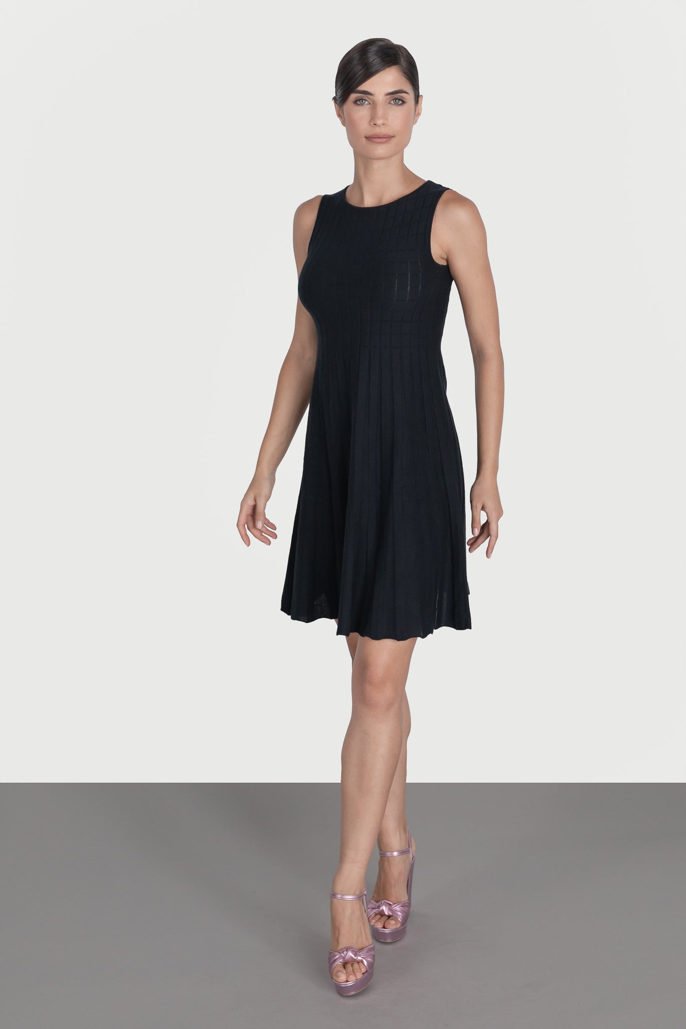 Plain flared dress