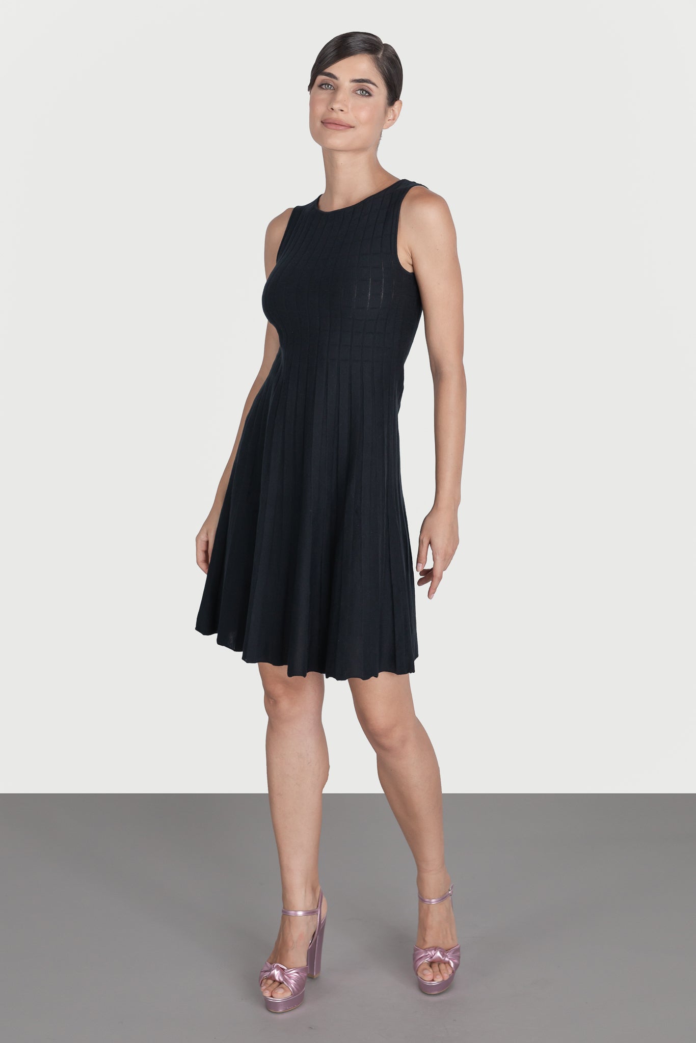 Plain flared dress