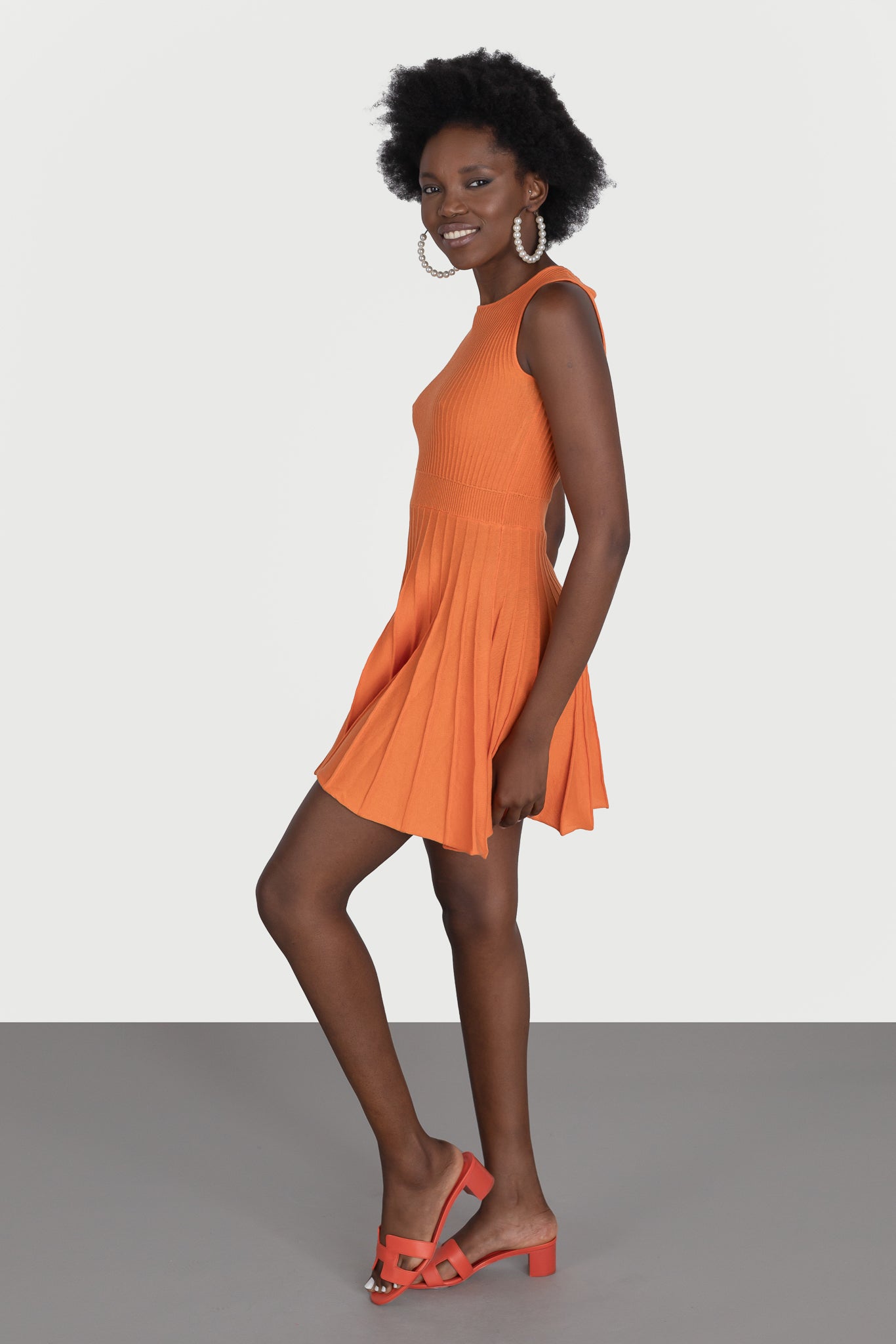 Flared mini dress