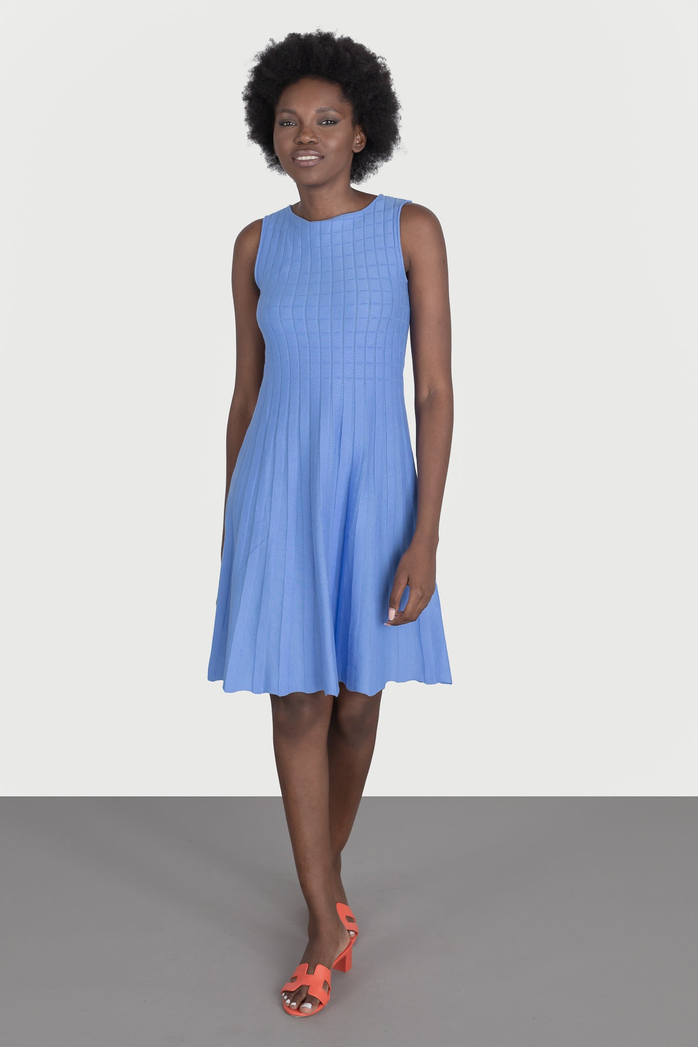 Plain flared dress