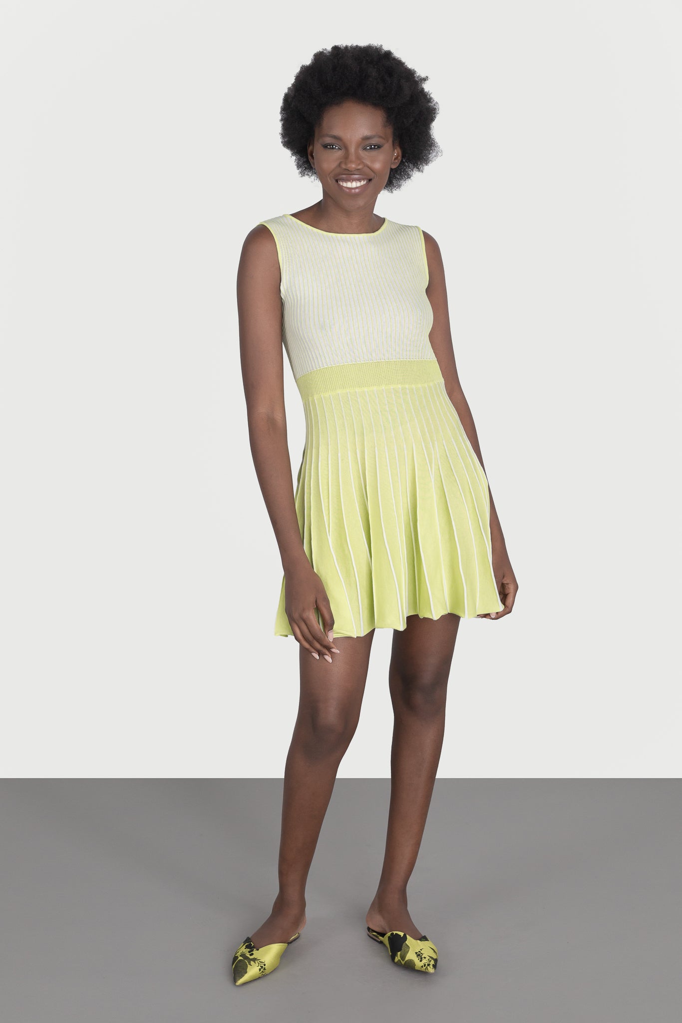 Flared mini dress