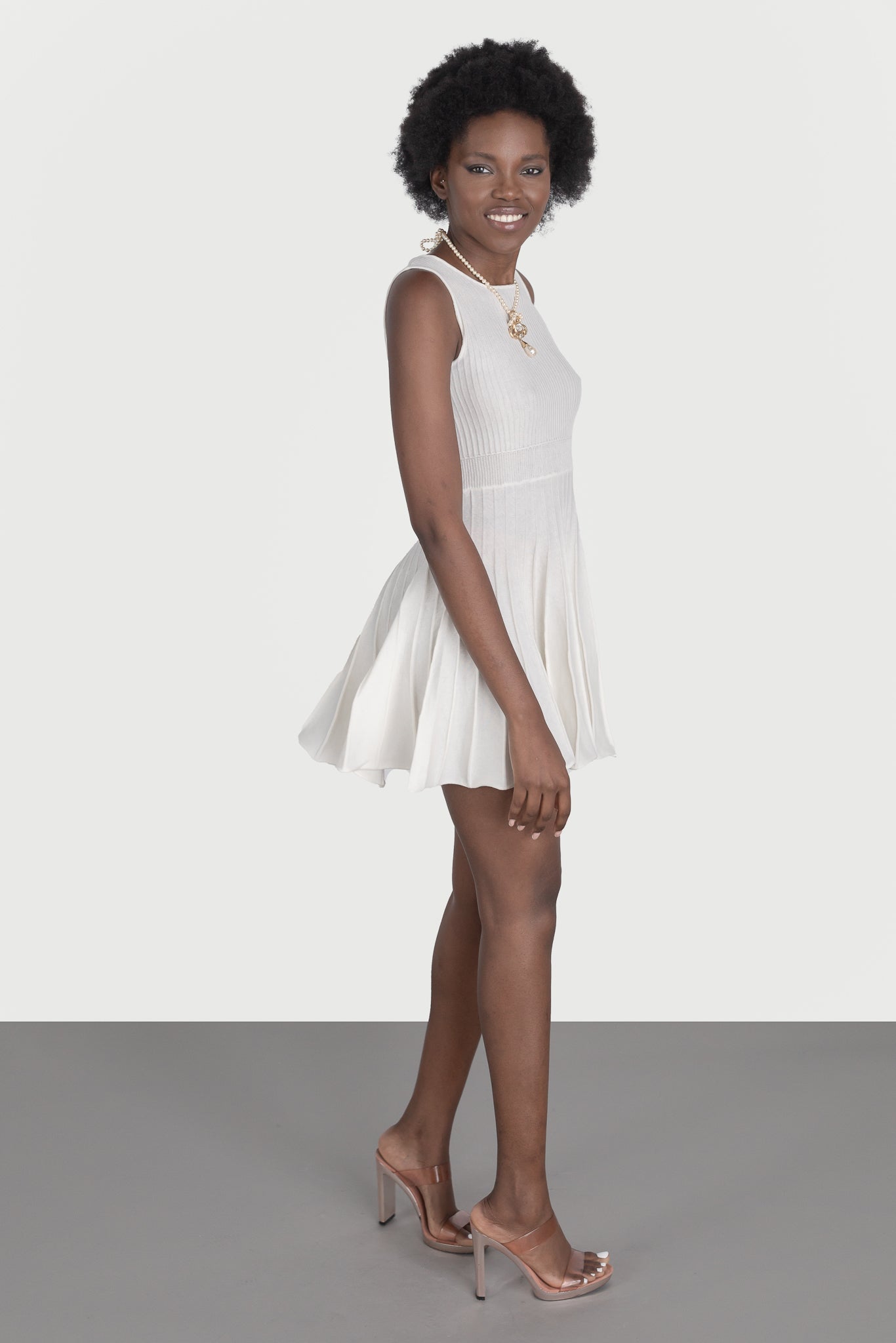 Flared mini dress