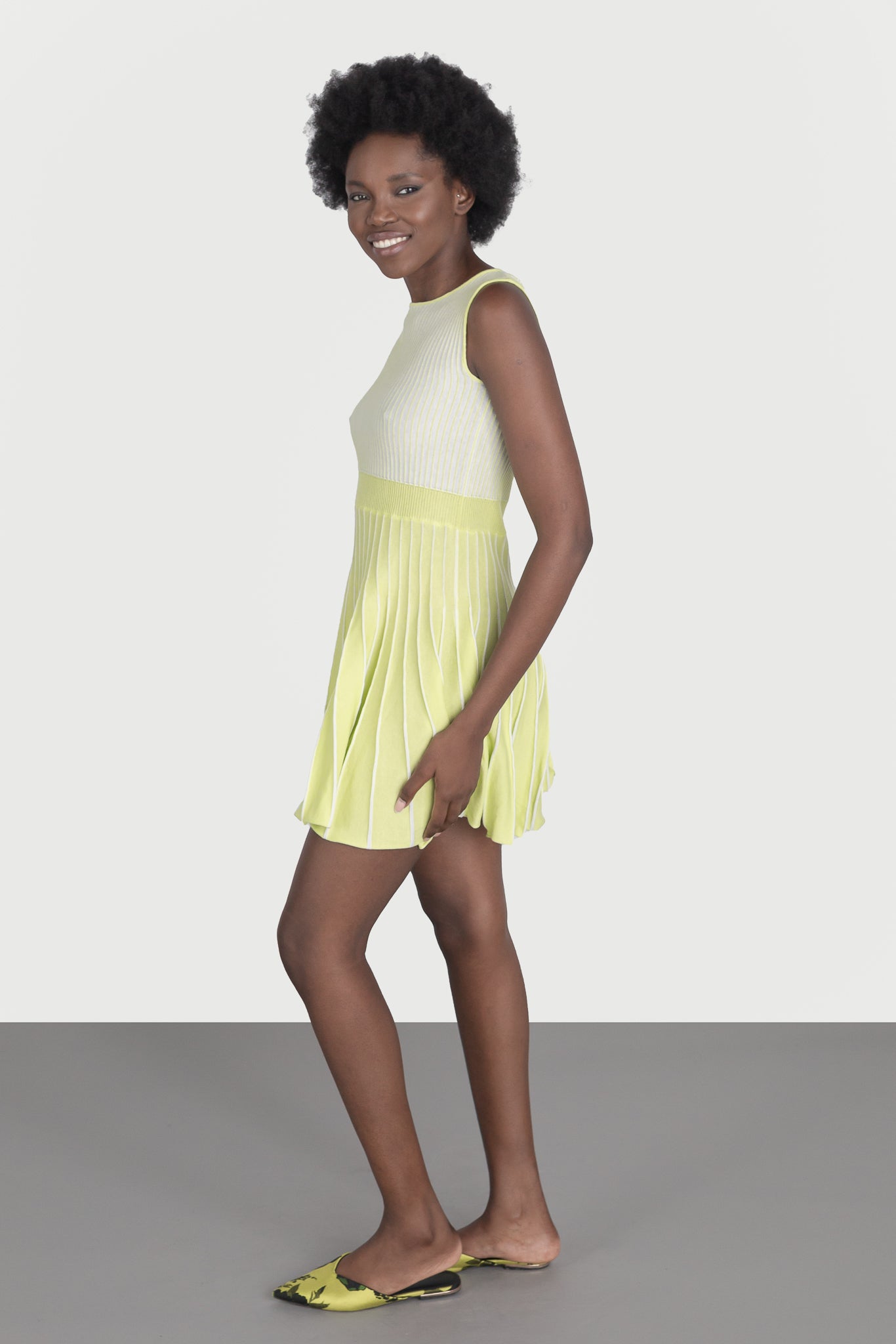 Flared mini dress