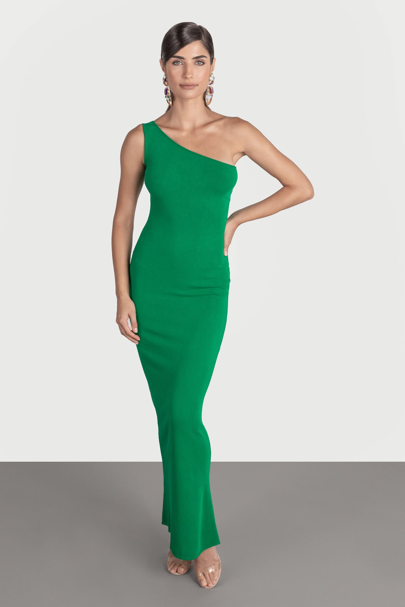 Long dress with semi-open back
