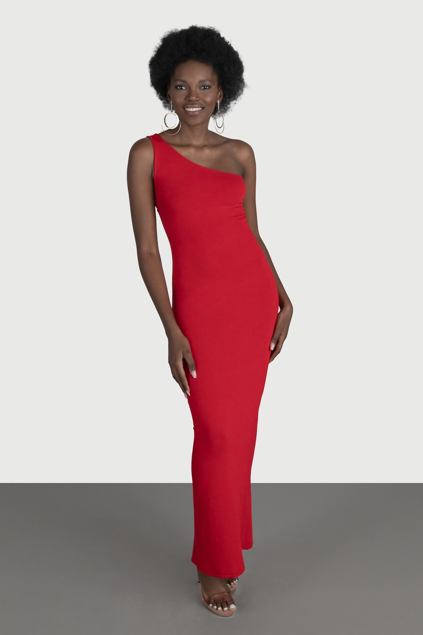 Long dress with semi-open back