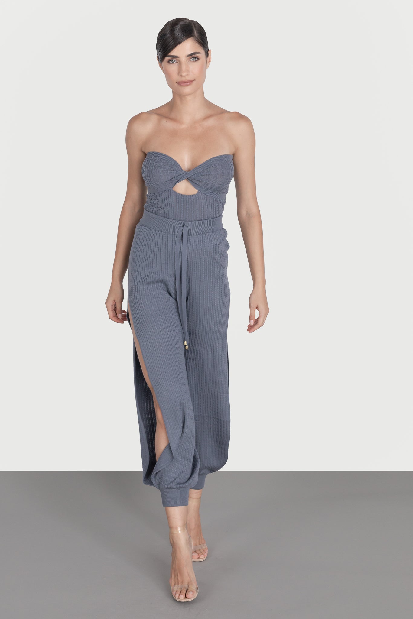Pants open at the sides