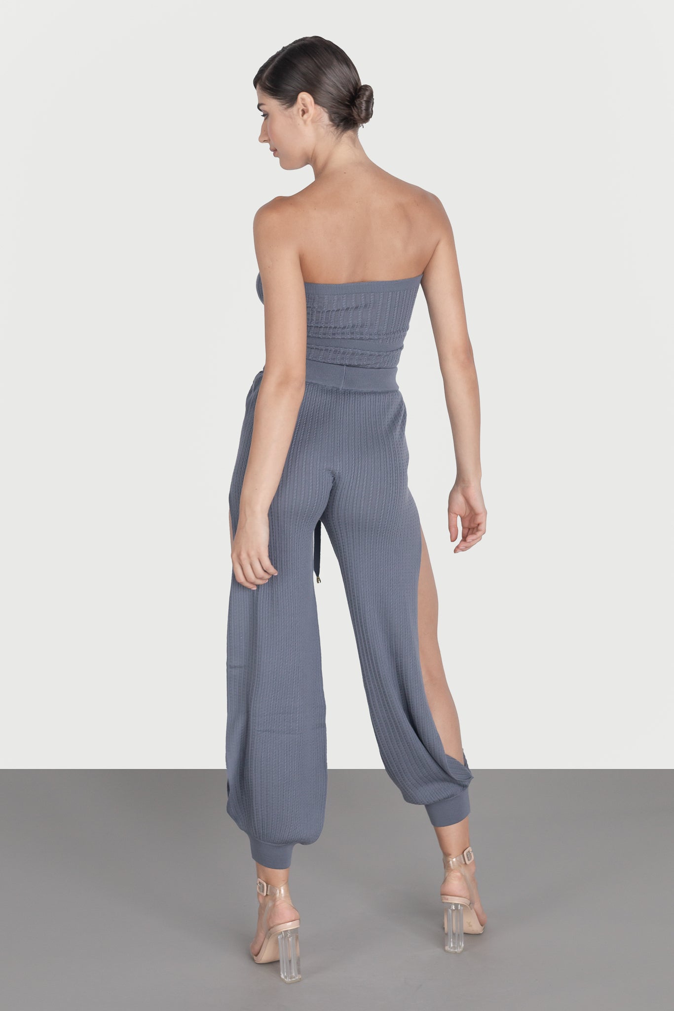 Pants open at the sides