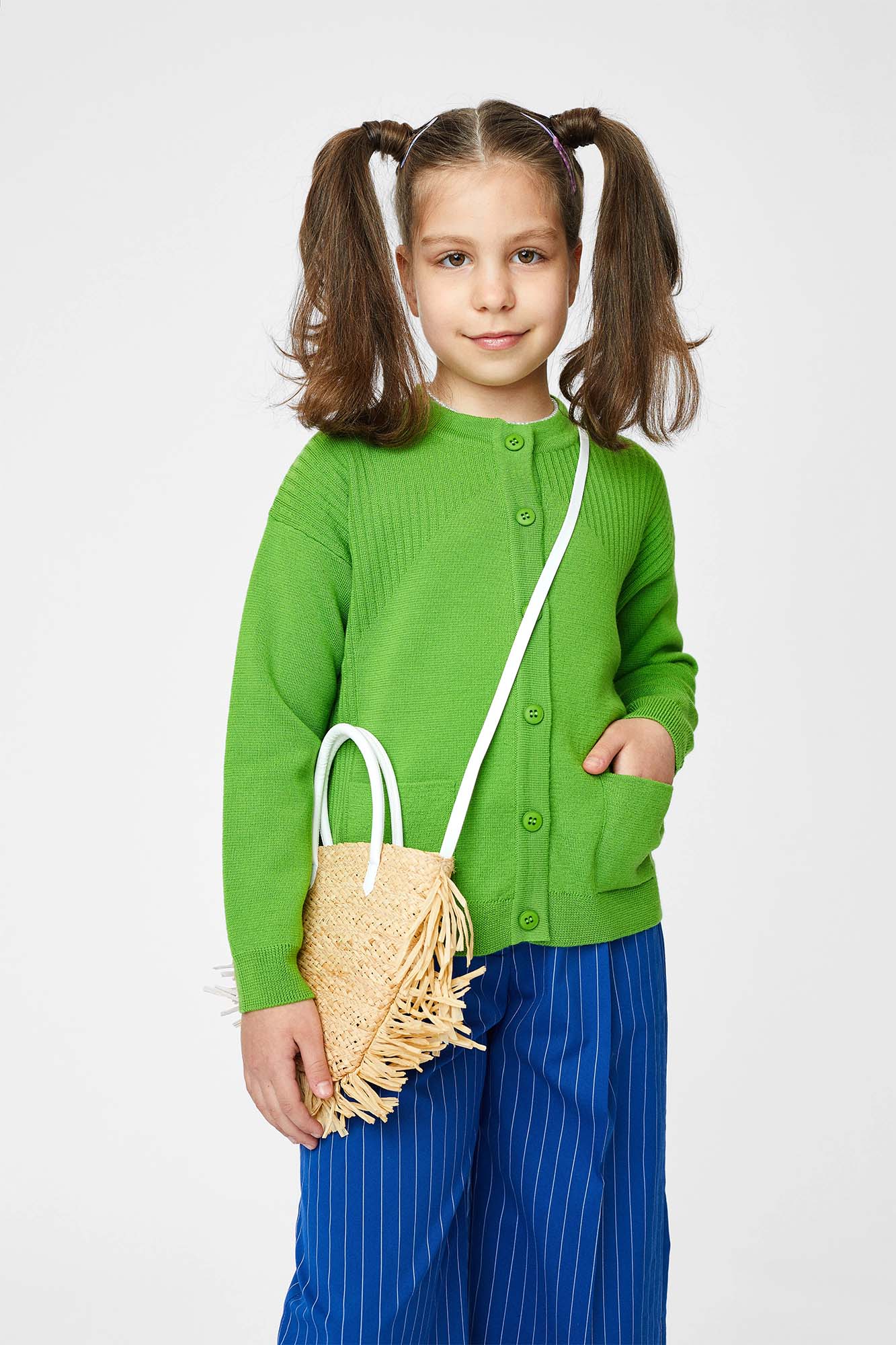 Knitted jacket for girls