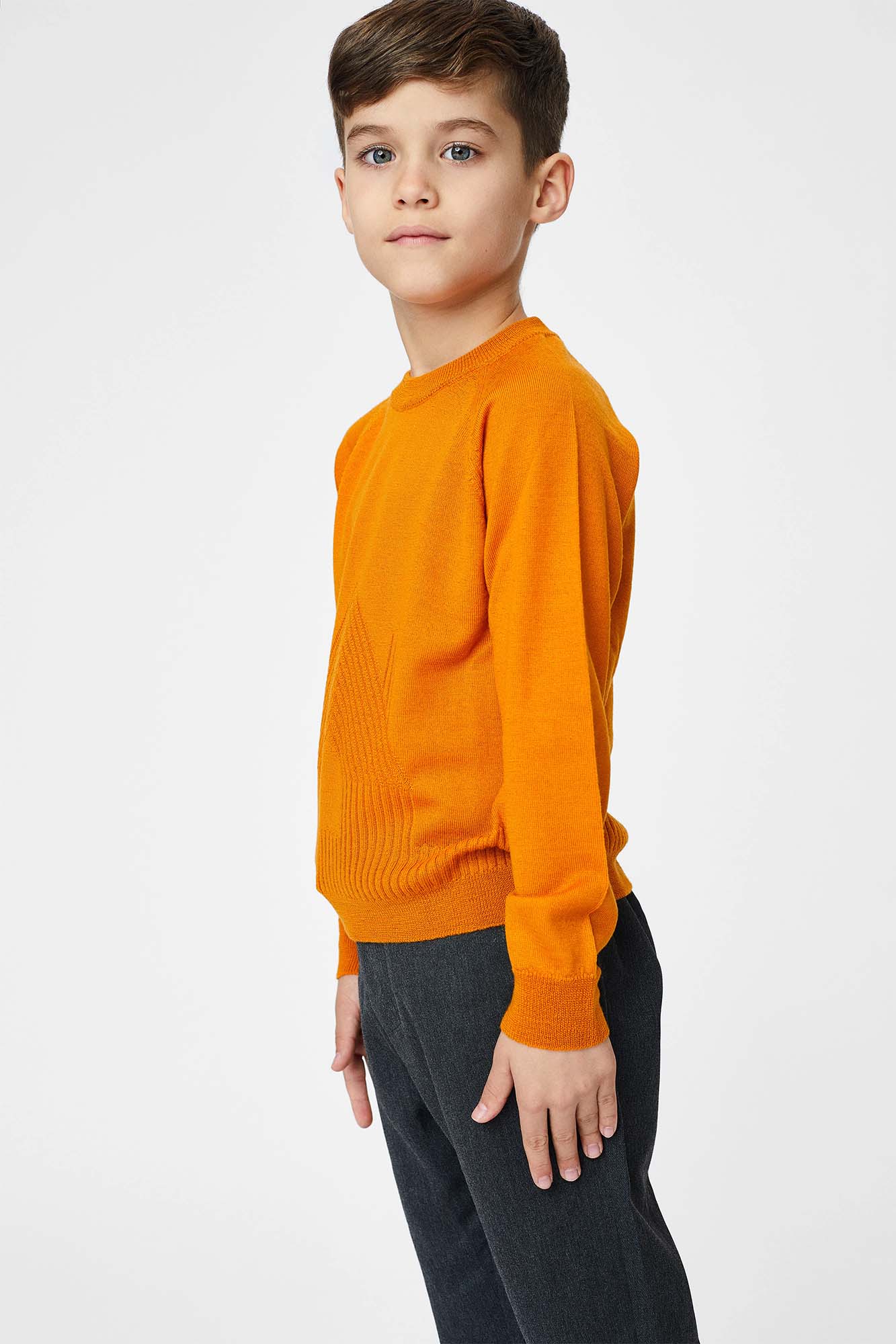 Sweater with "house" pattern for children