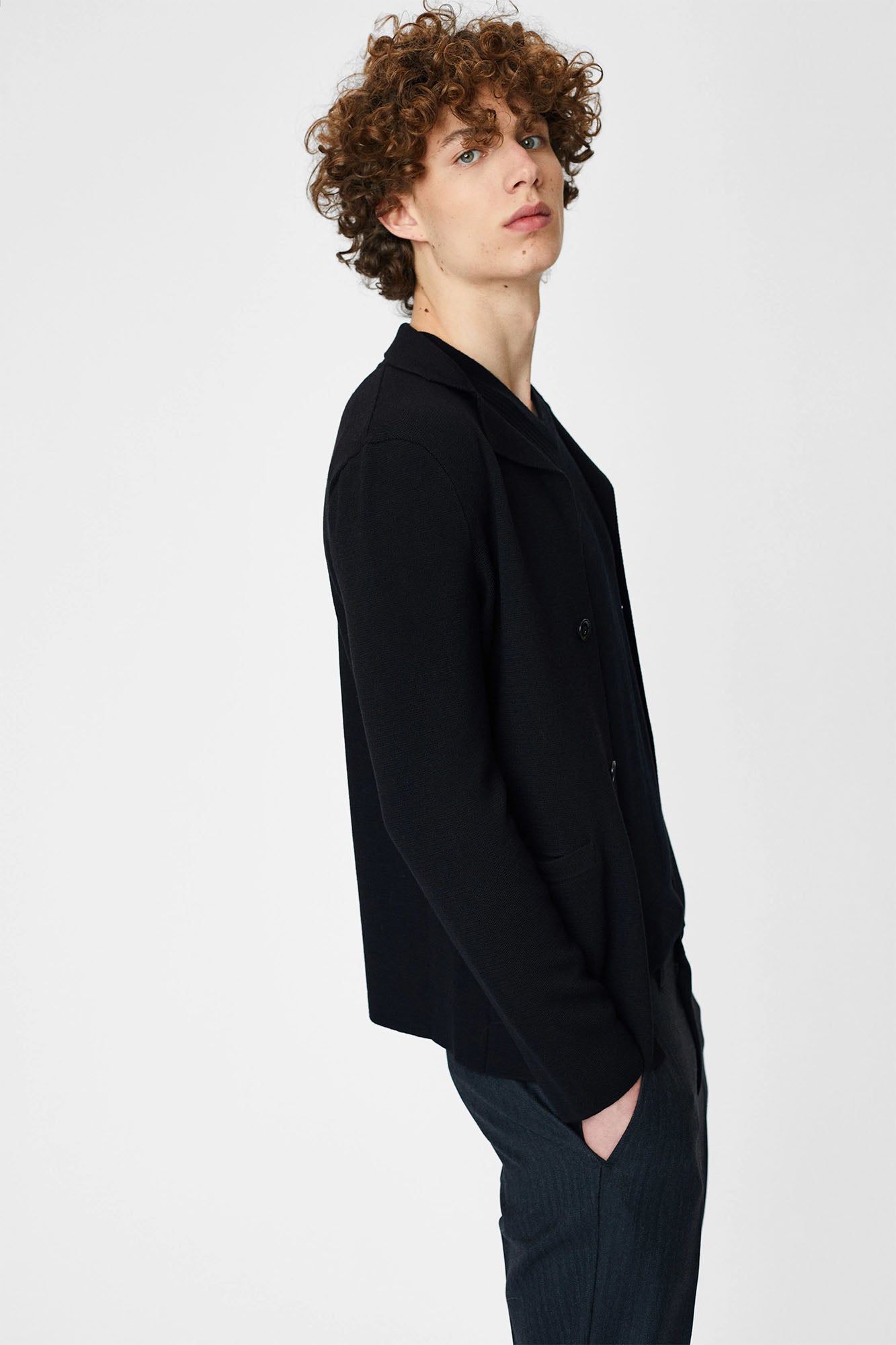 Knitted jacket for men