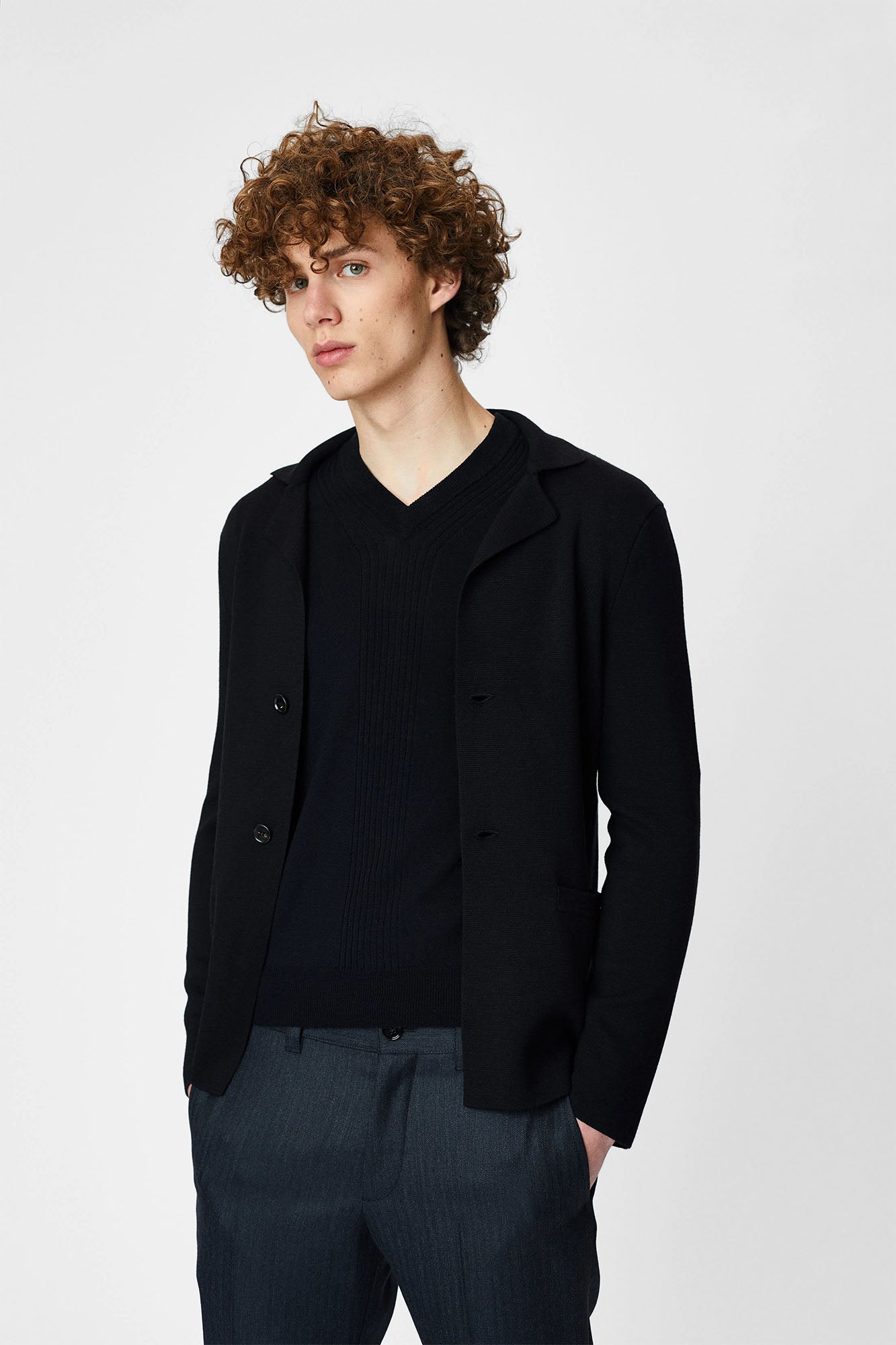Knitted jacket for men