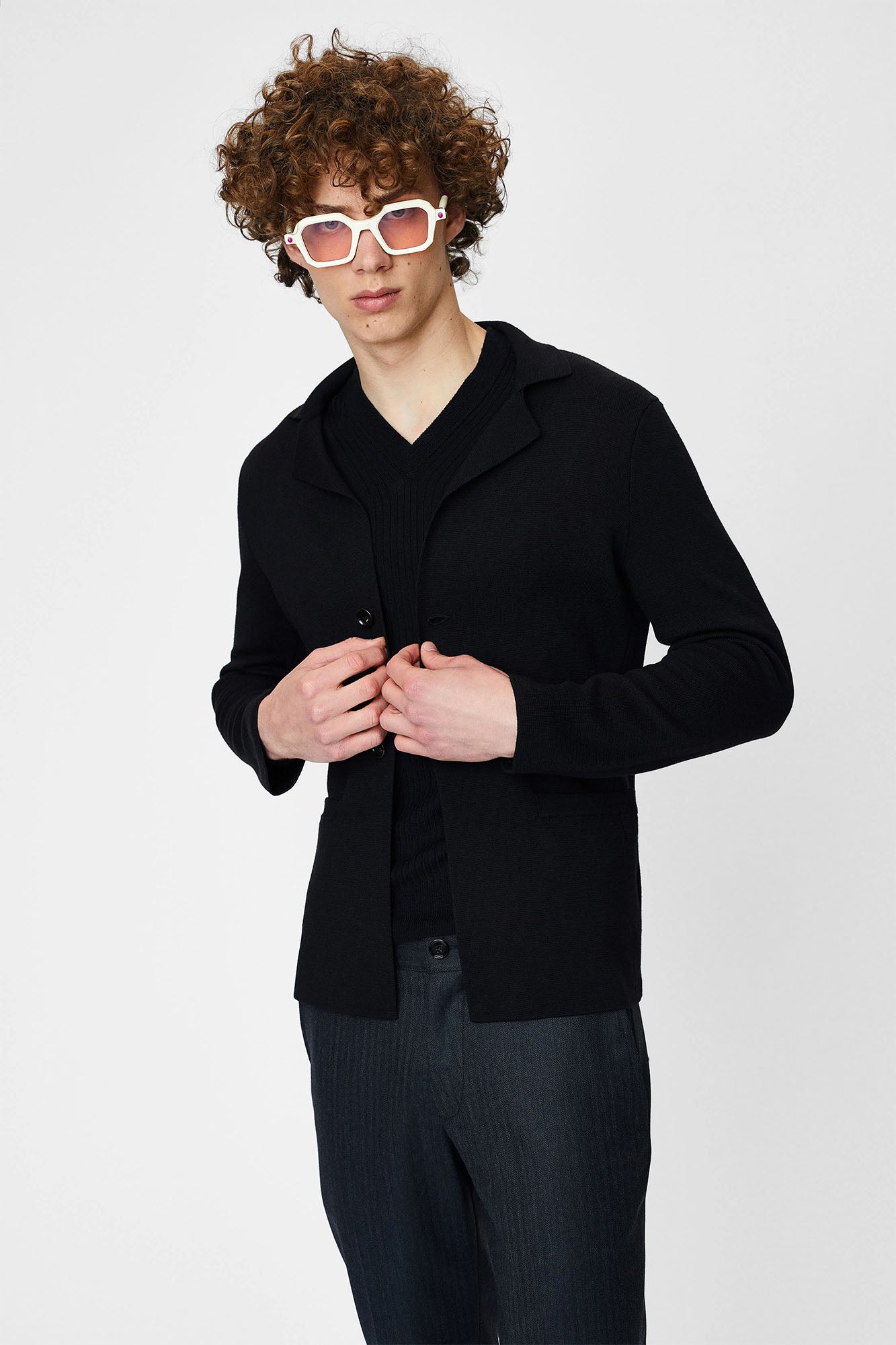 Knitted jacket for men