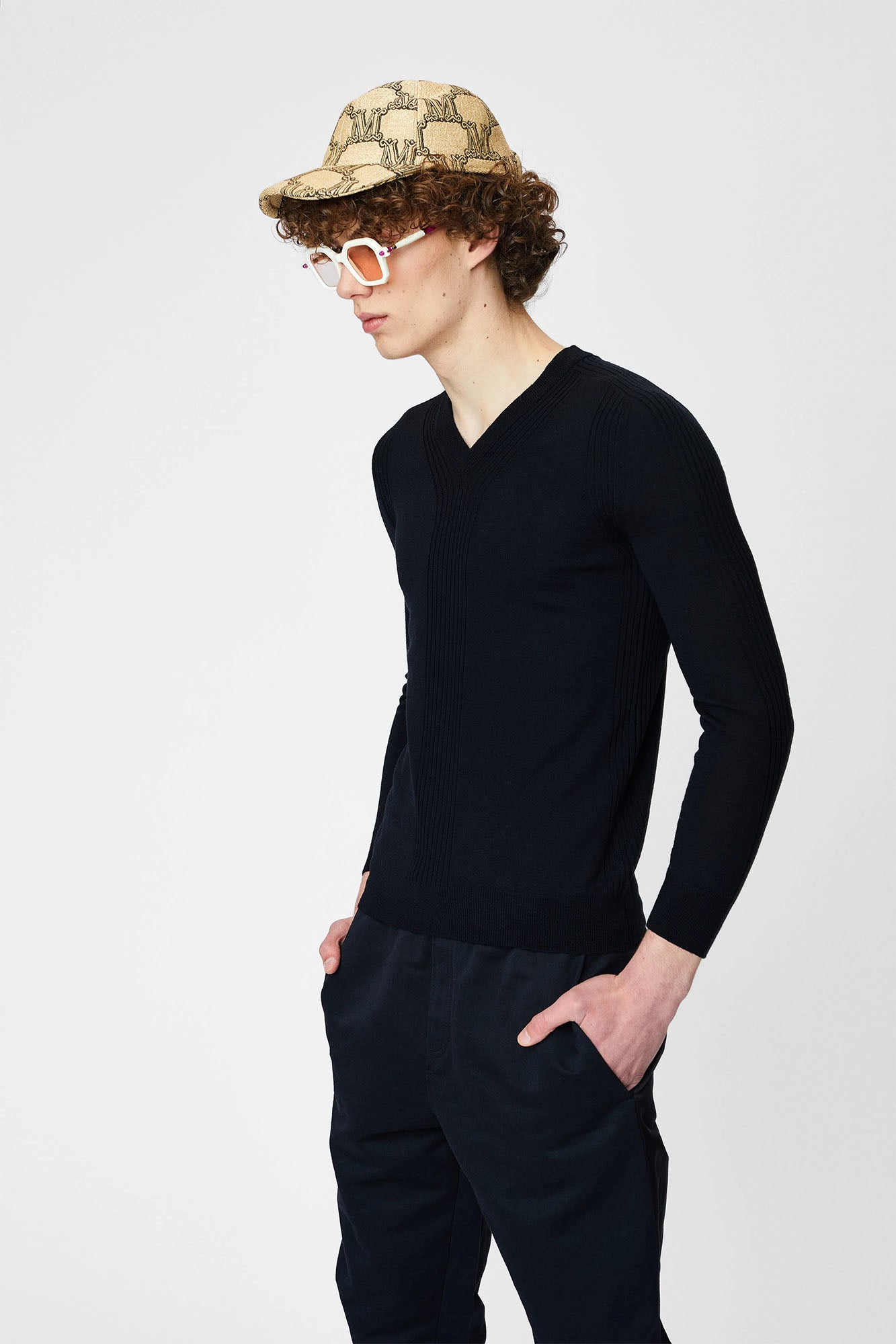 V-neck sweater for men