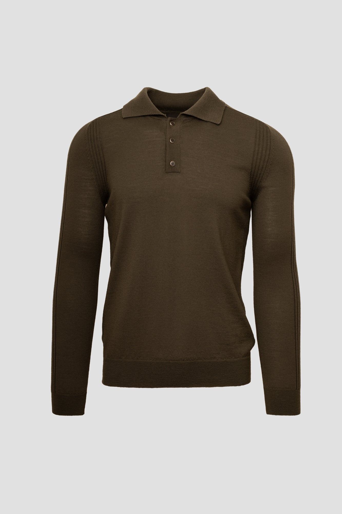 Long sleeve polo neck sweater for men