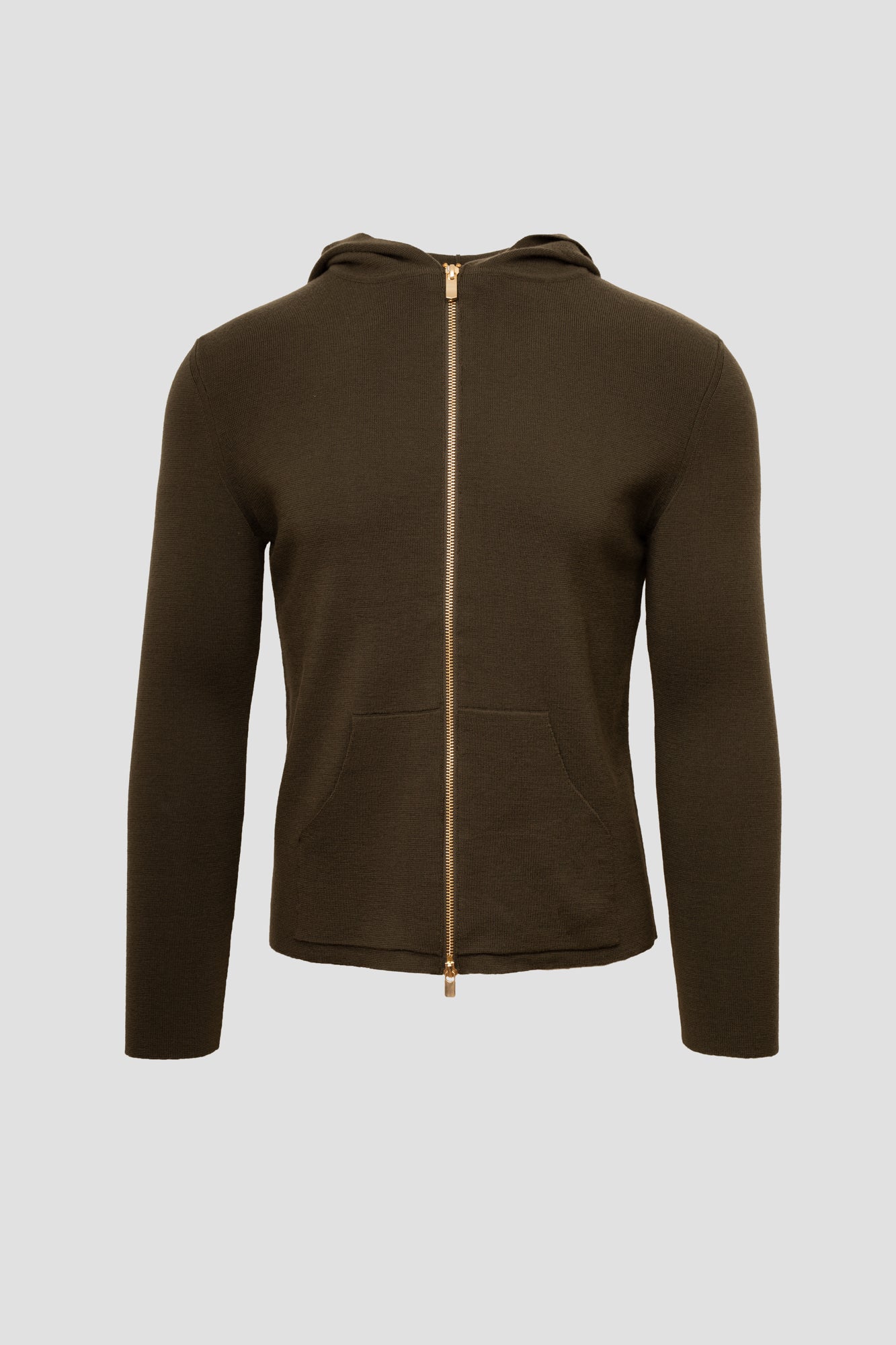 Jacket with hood and zipper for men