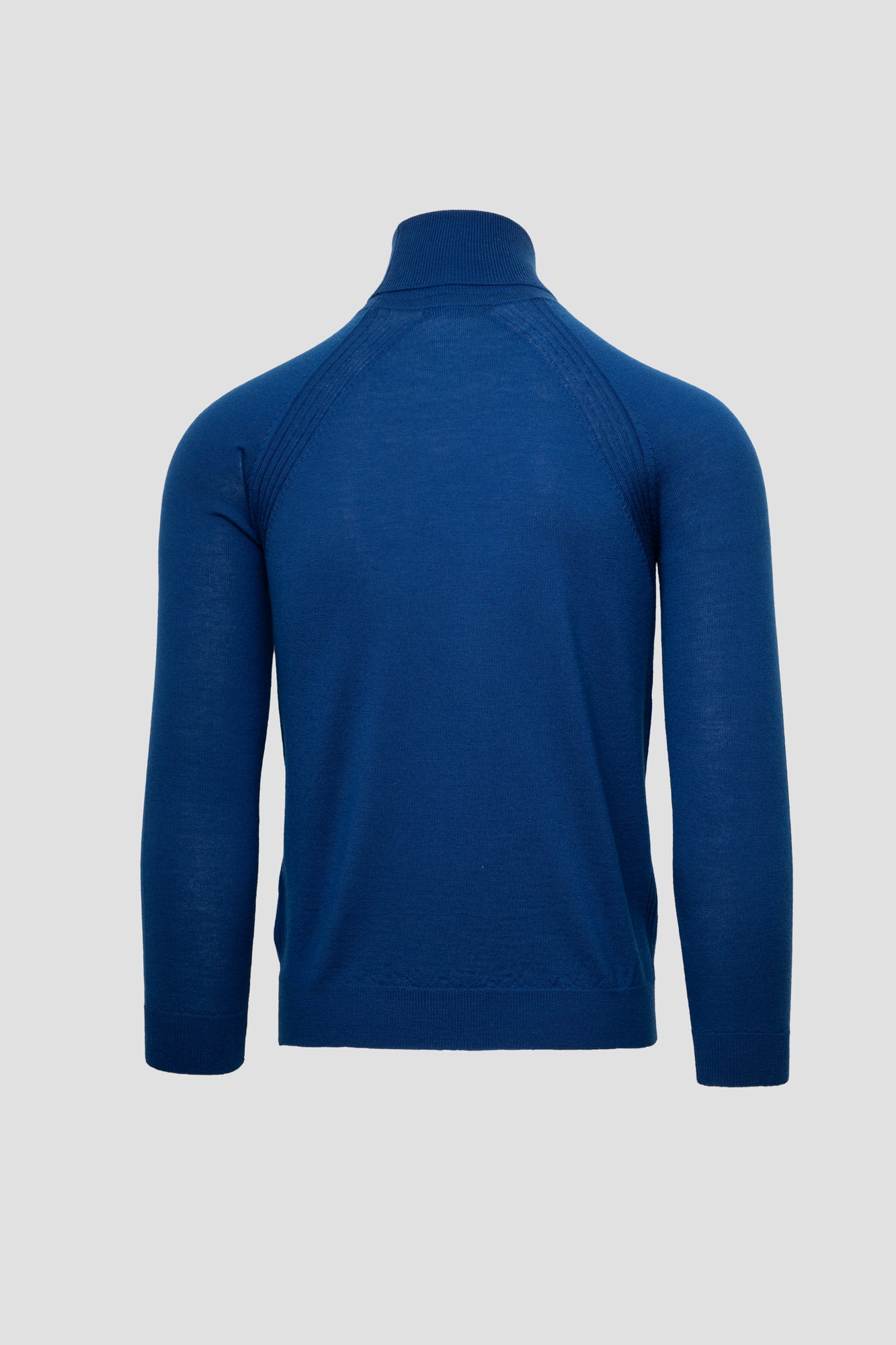 Sweater with roll collar and long sleeves