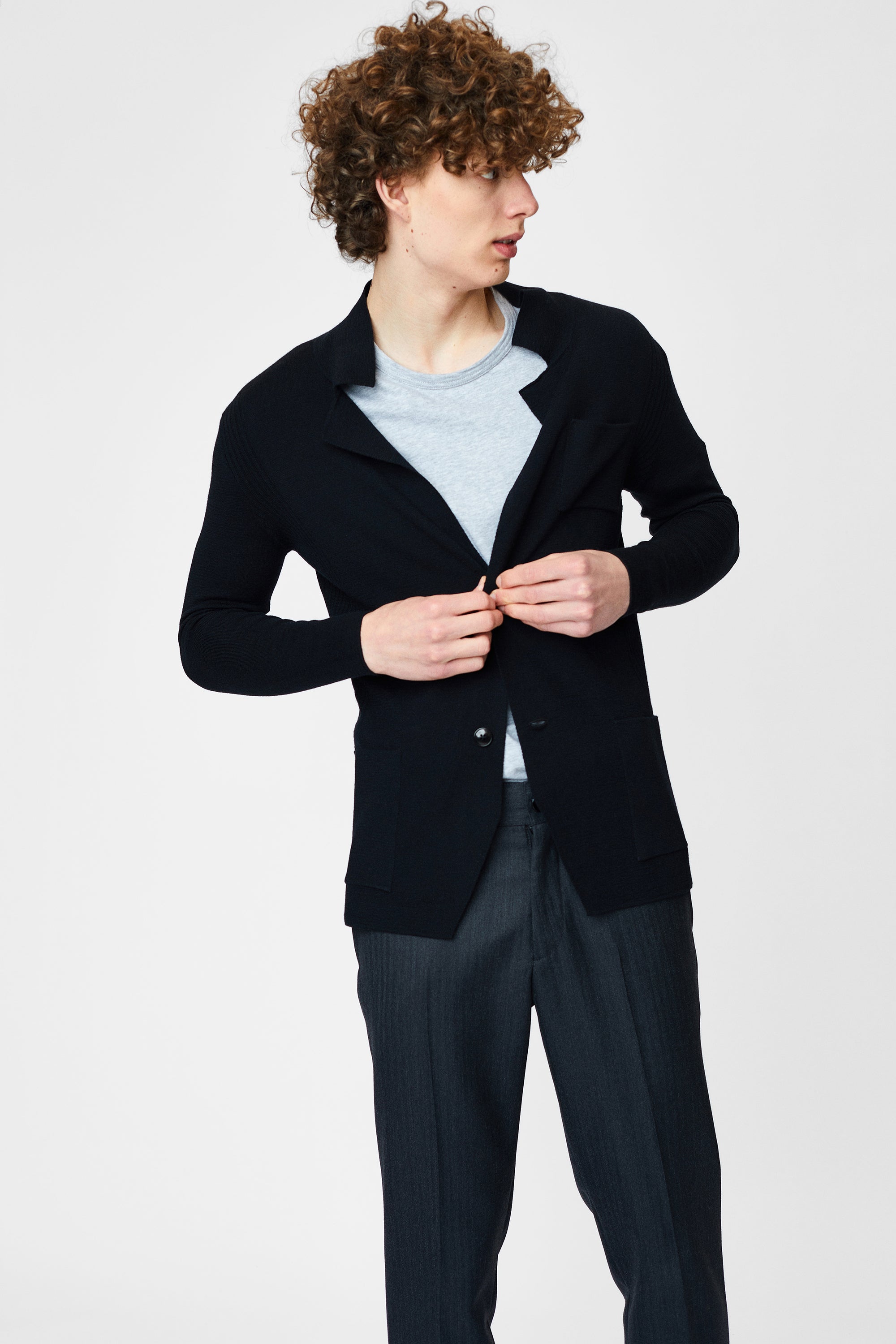 Knitted jacket for men