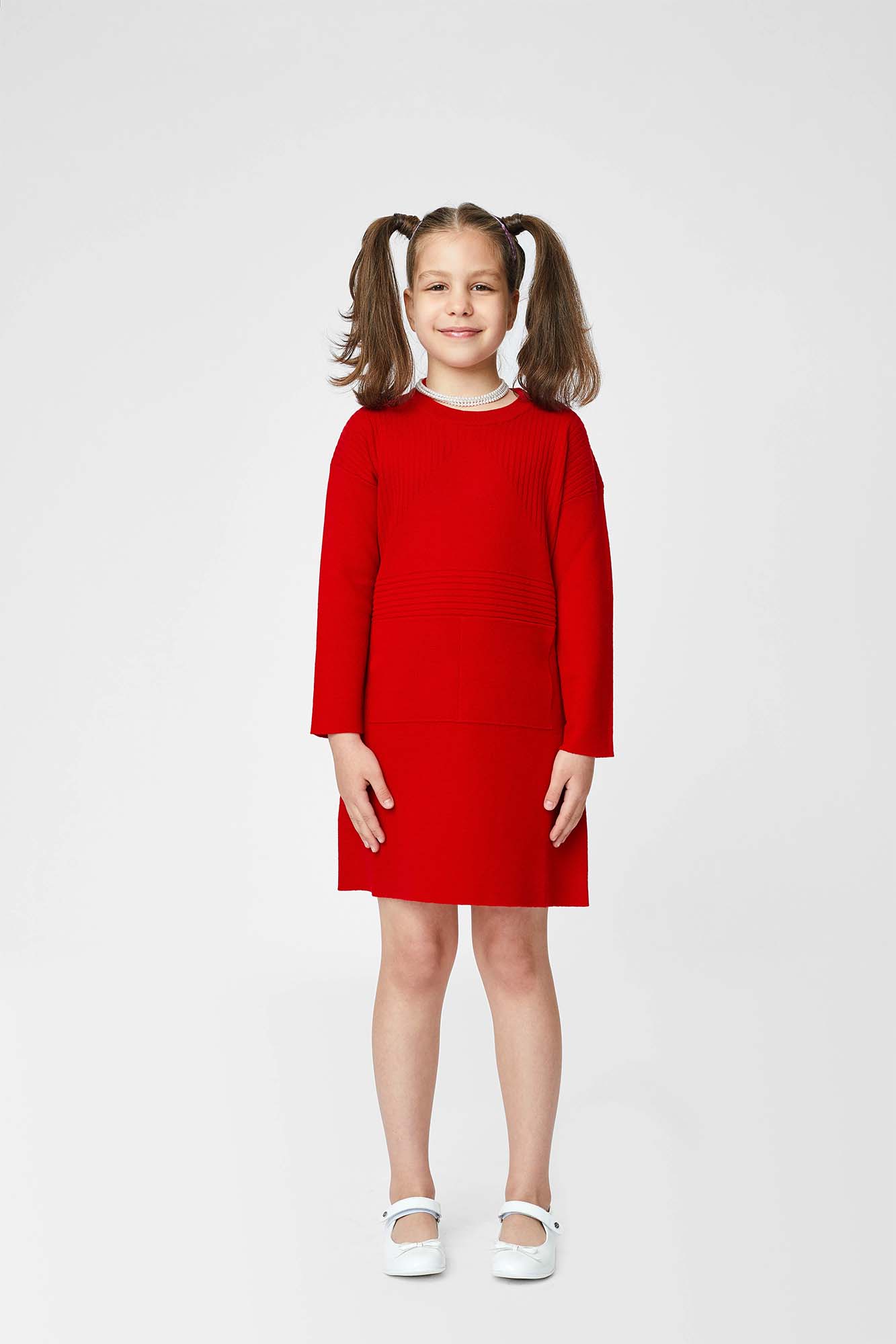 Dress with long sleeves and pockets, for girls