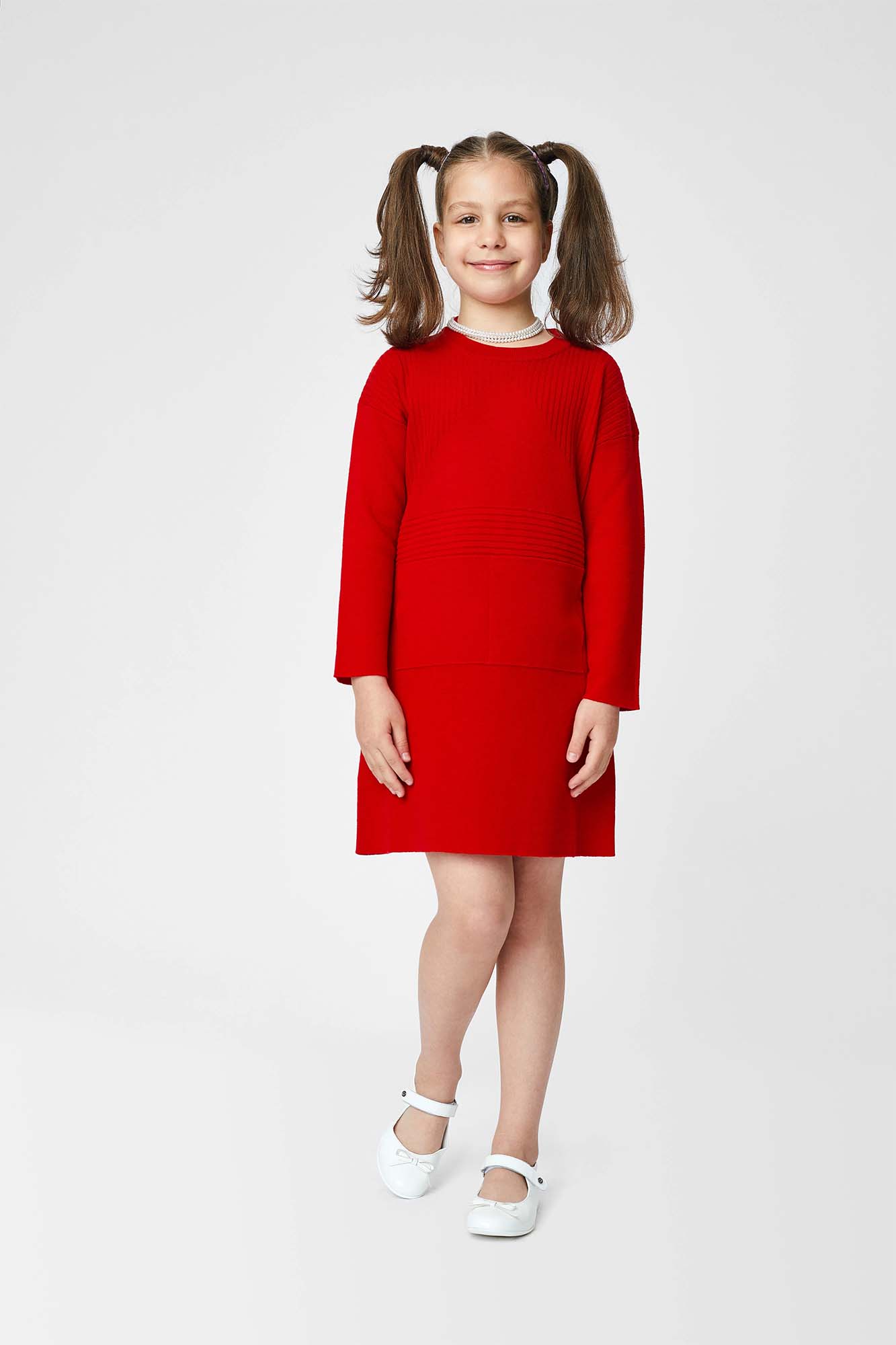 Dress with long sleeves and pockets, for girls