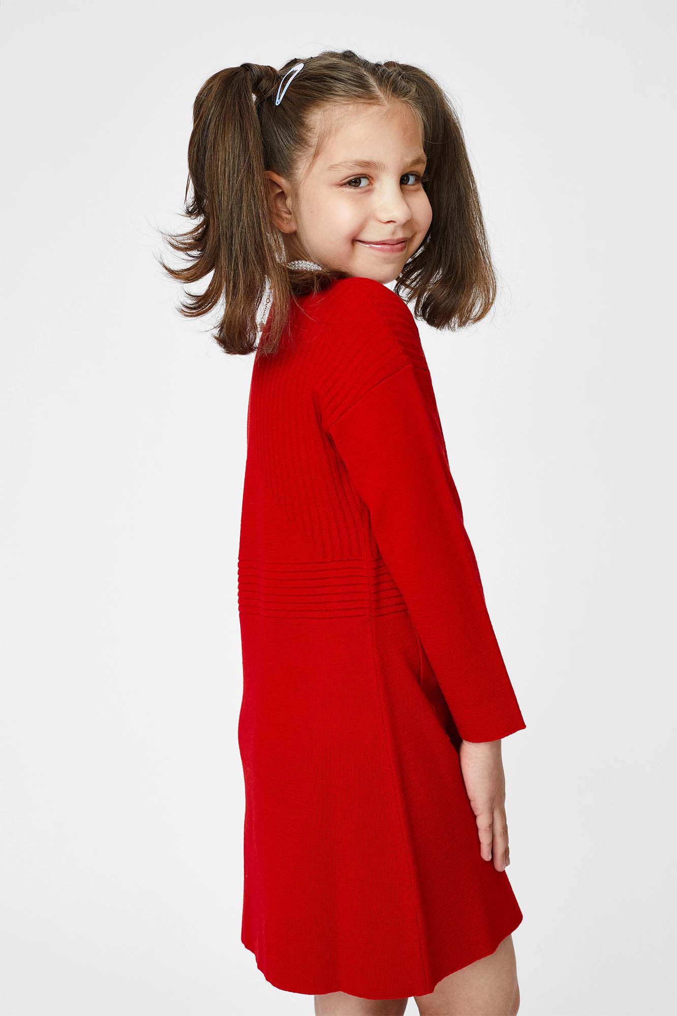 Dress with long sleeves and pockets, for girls