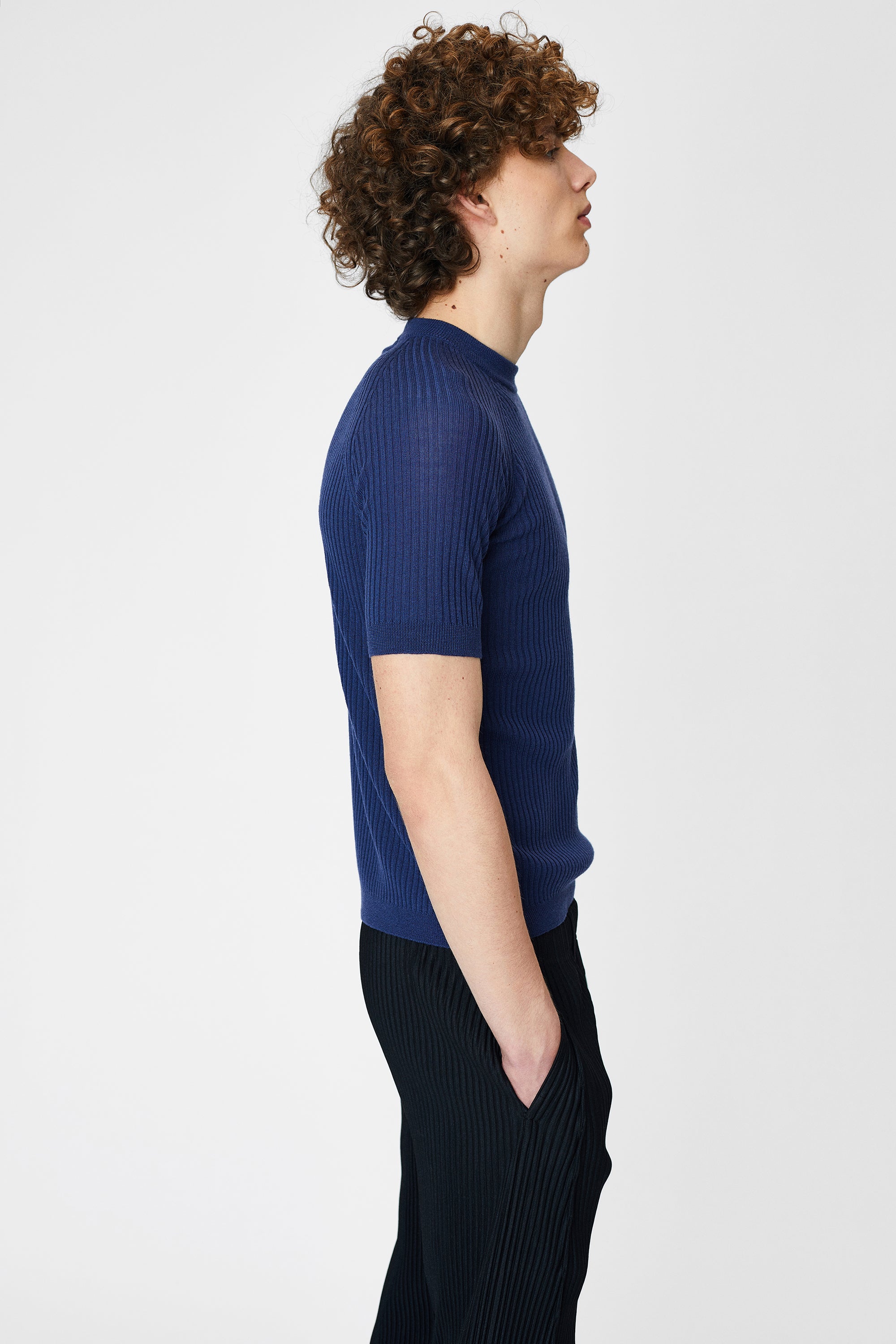 Wool T-shirt with short sleeves