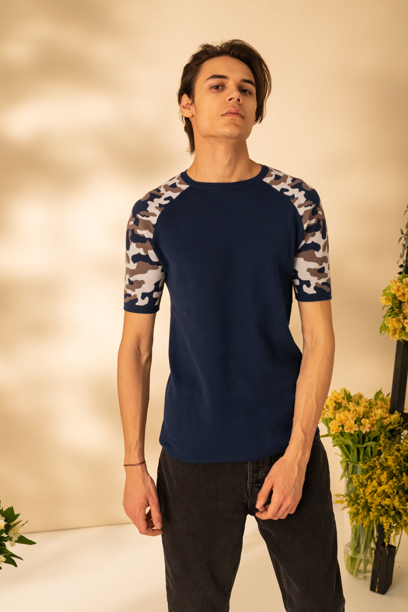Army T-shirt with short sleeves