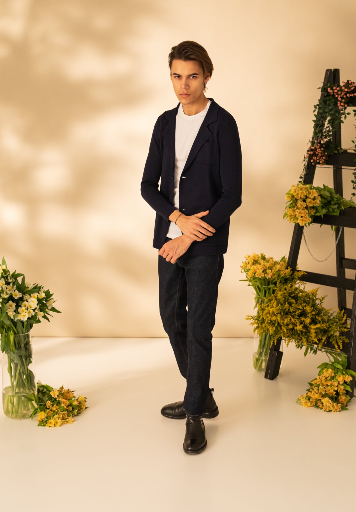 Knitted jacket for men