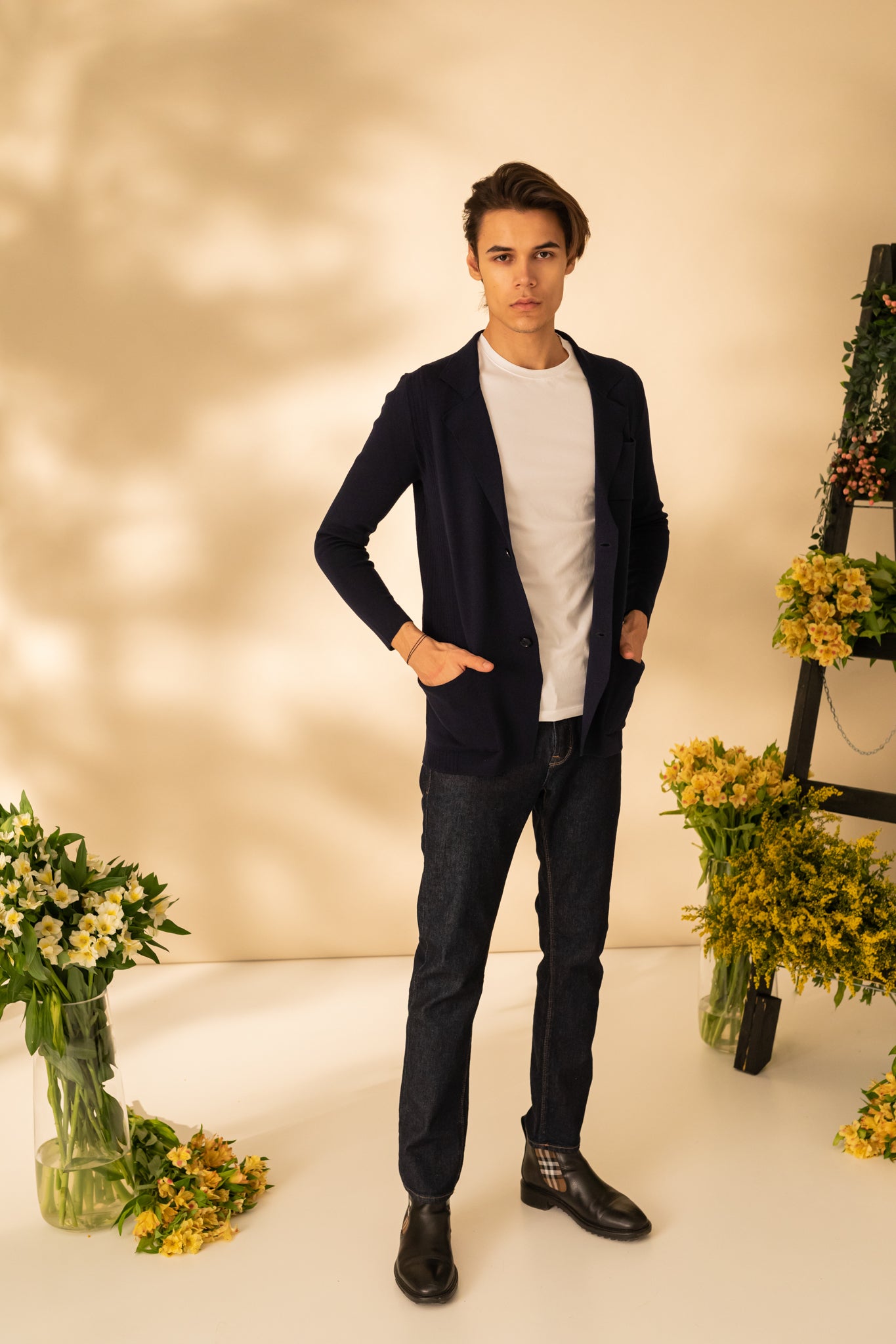 Knitted jacket for men