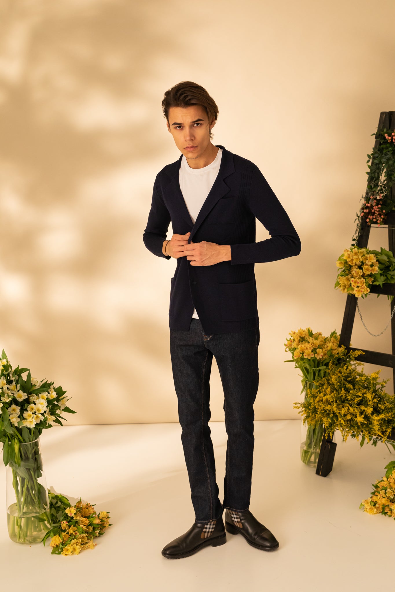Knitted jacket for men