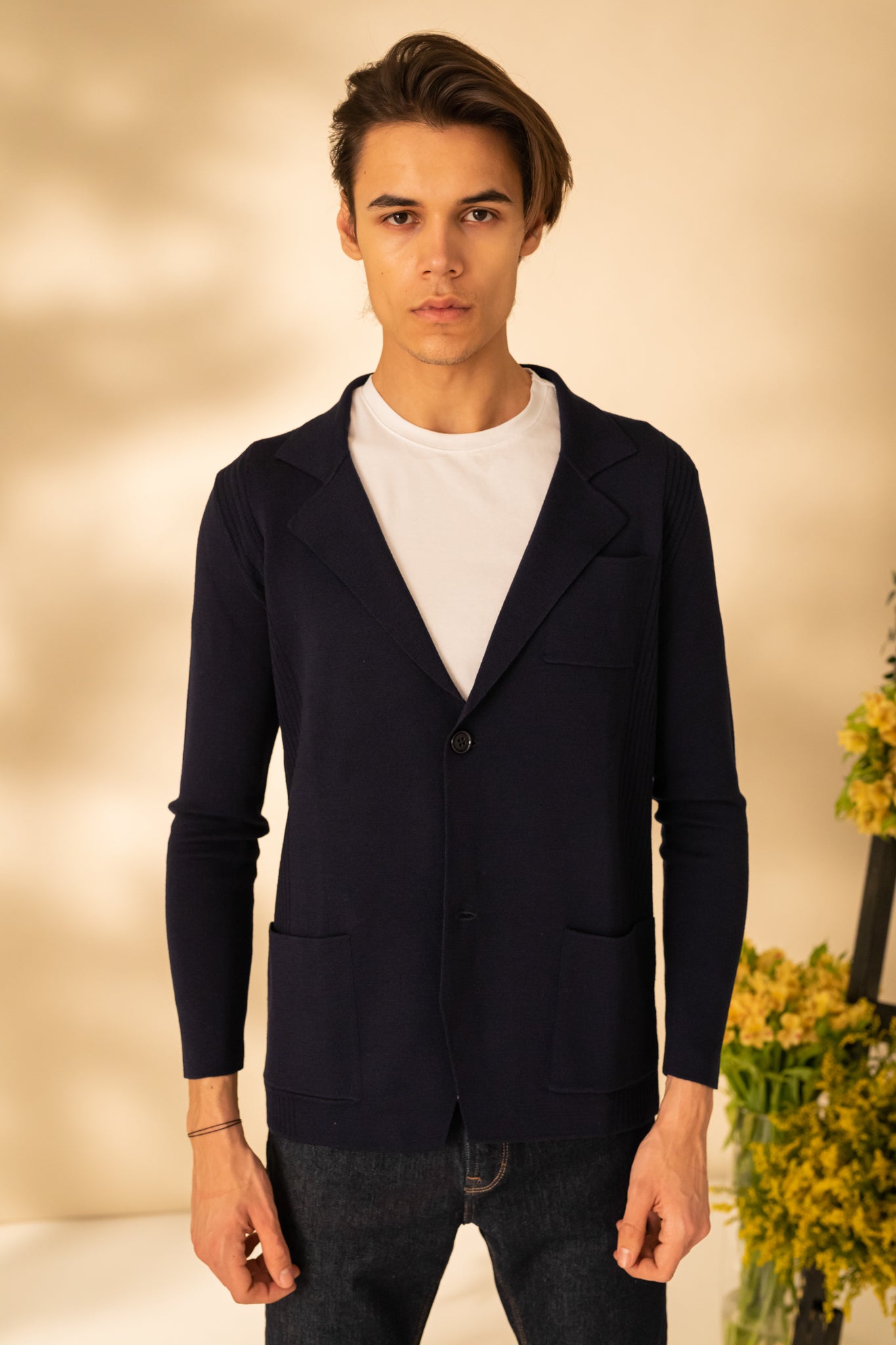 Knitted jacket for men