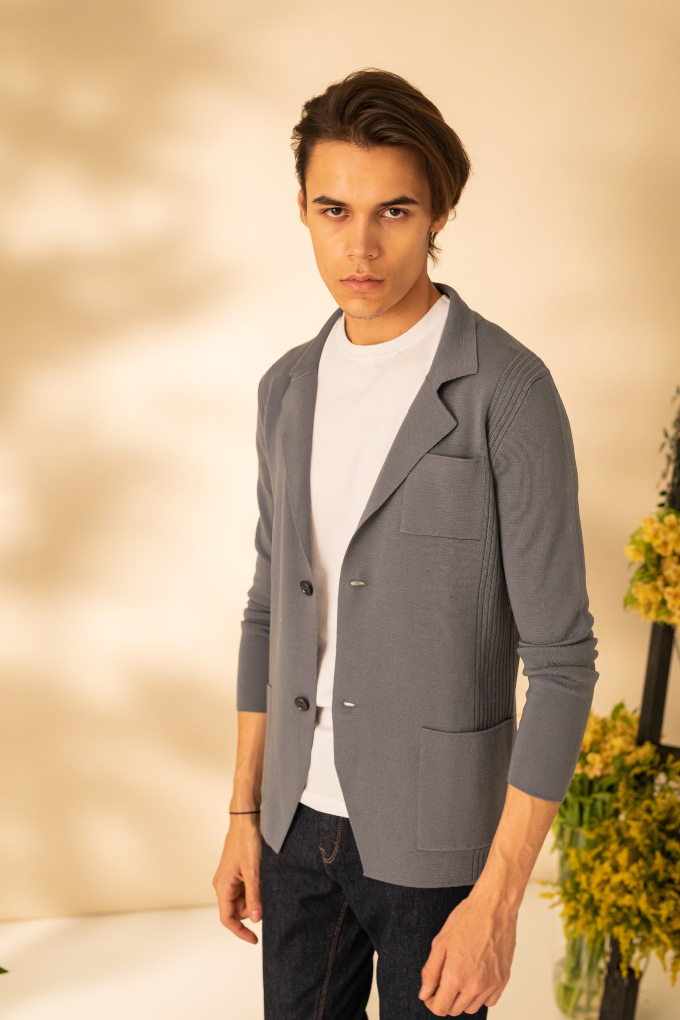 Knitted jacket for men