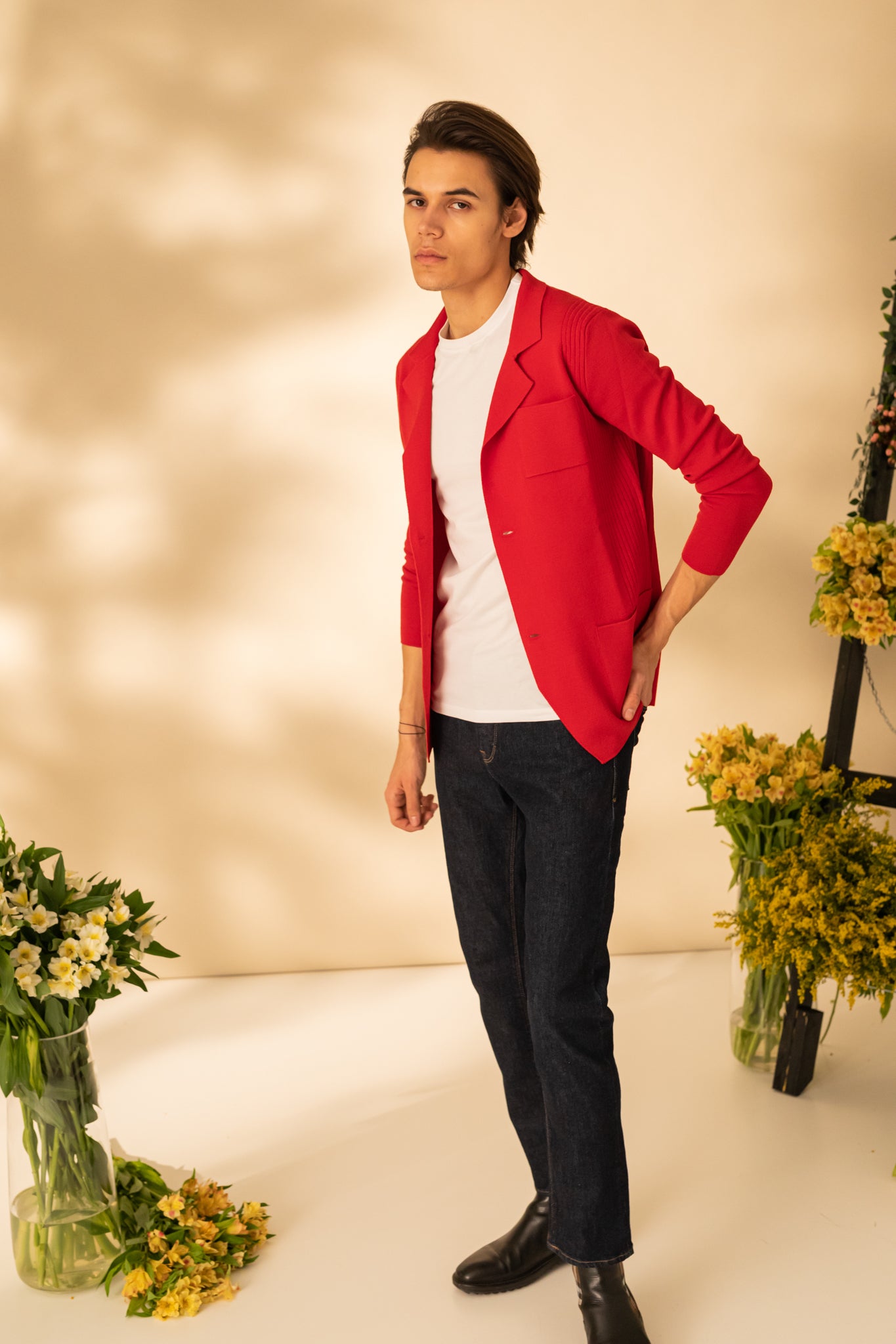 Knitted jacket for men