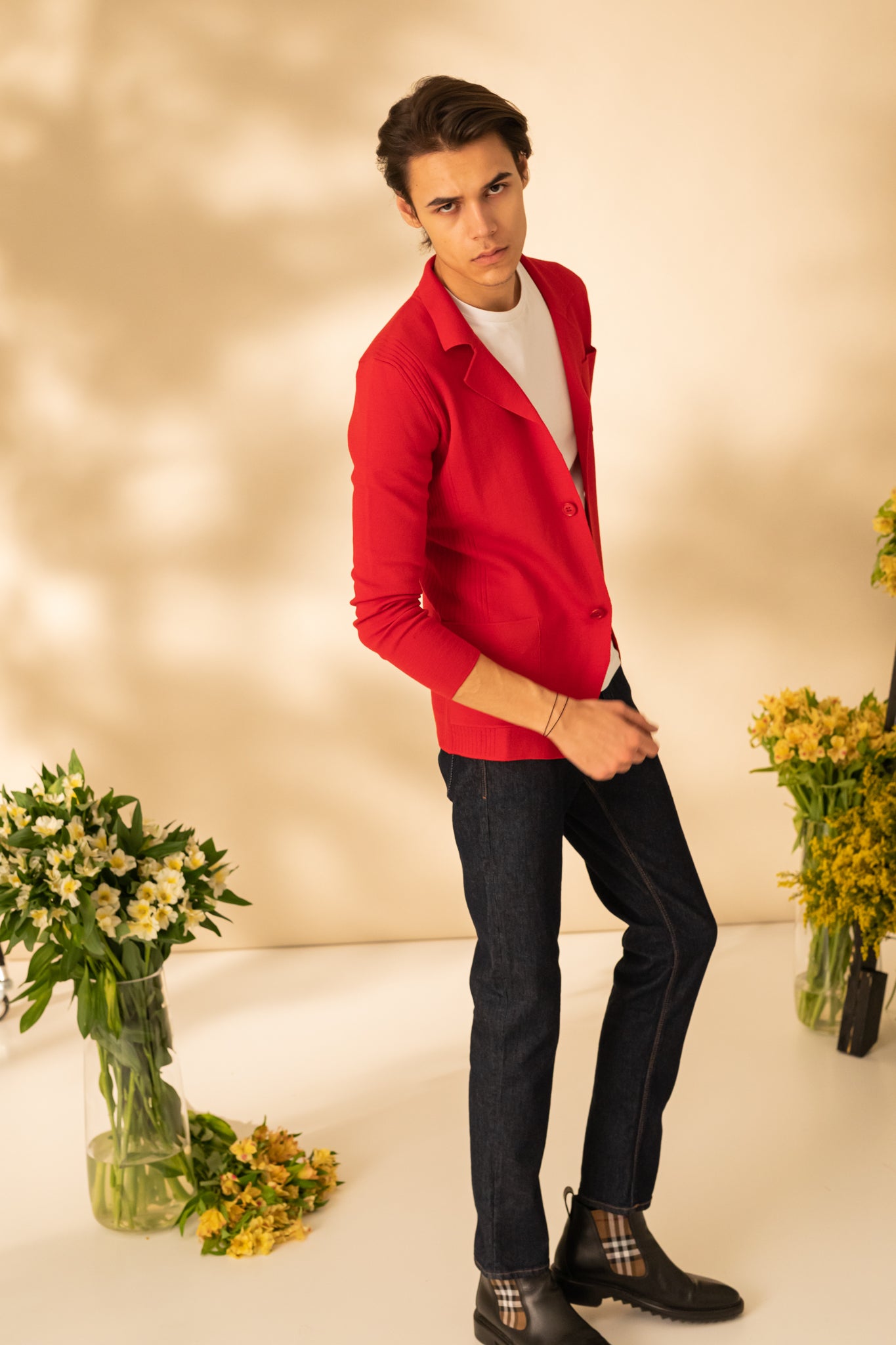 Knitted jacket for men