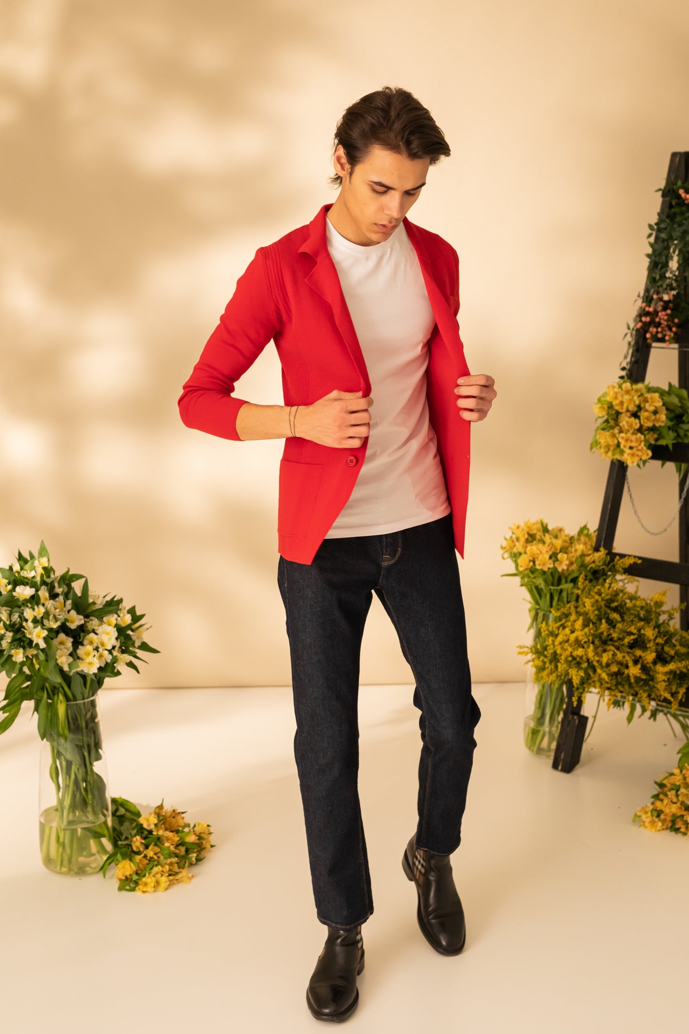 Knitted jacket for men