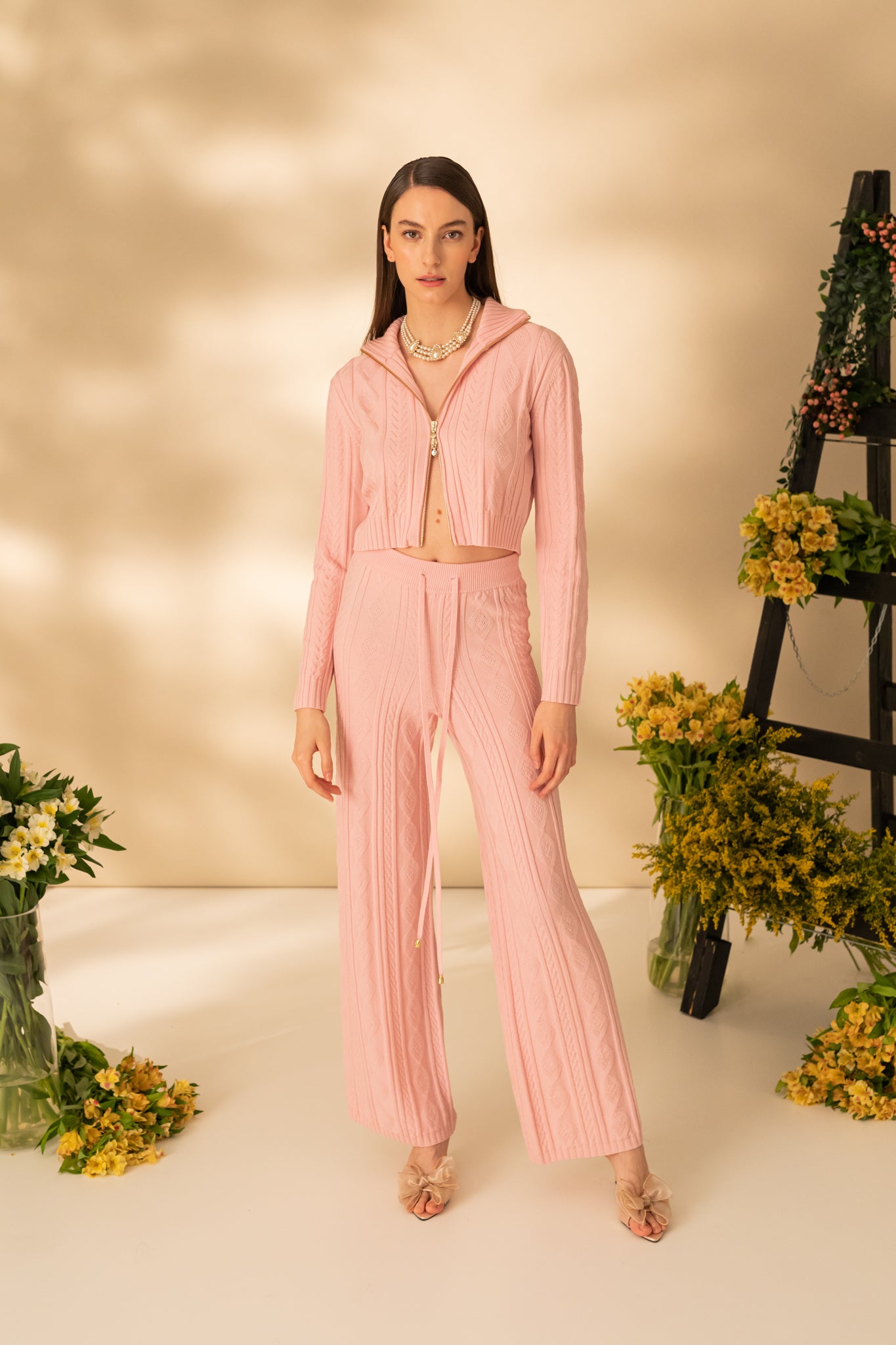 Cropped diamond jacket