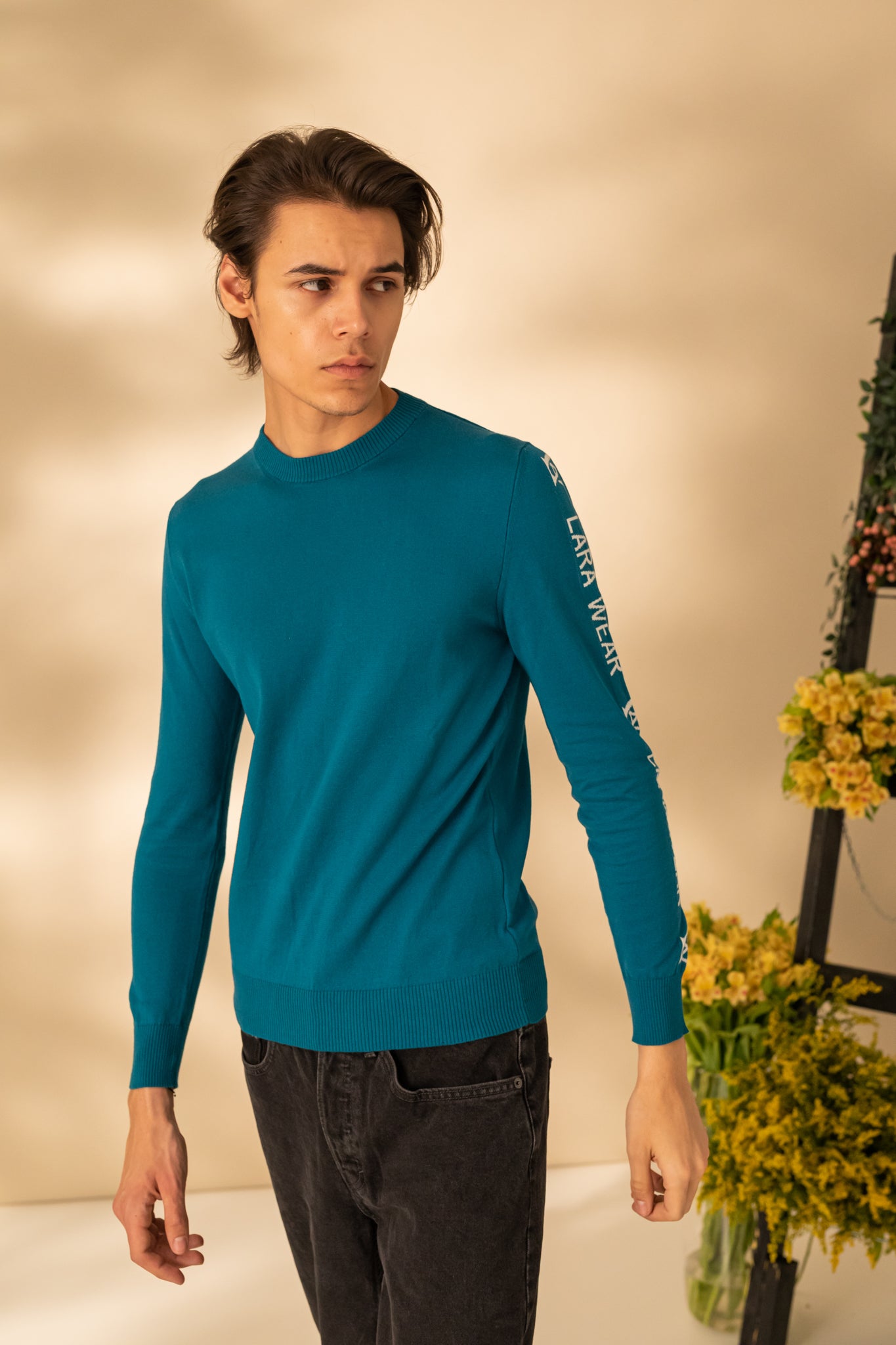 Slim pullover with long sleeves