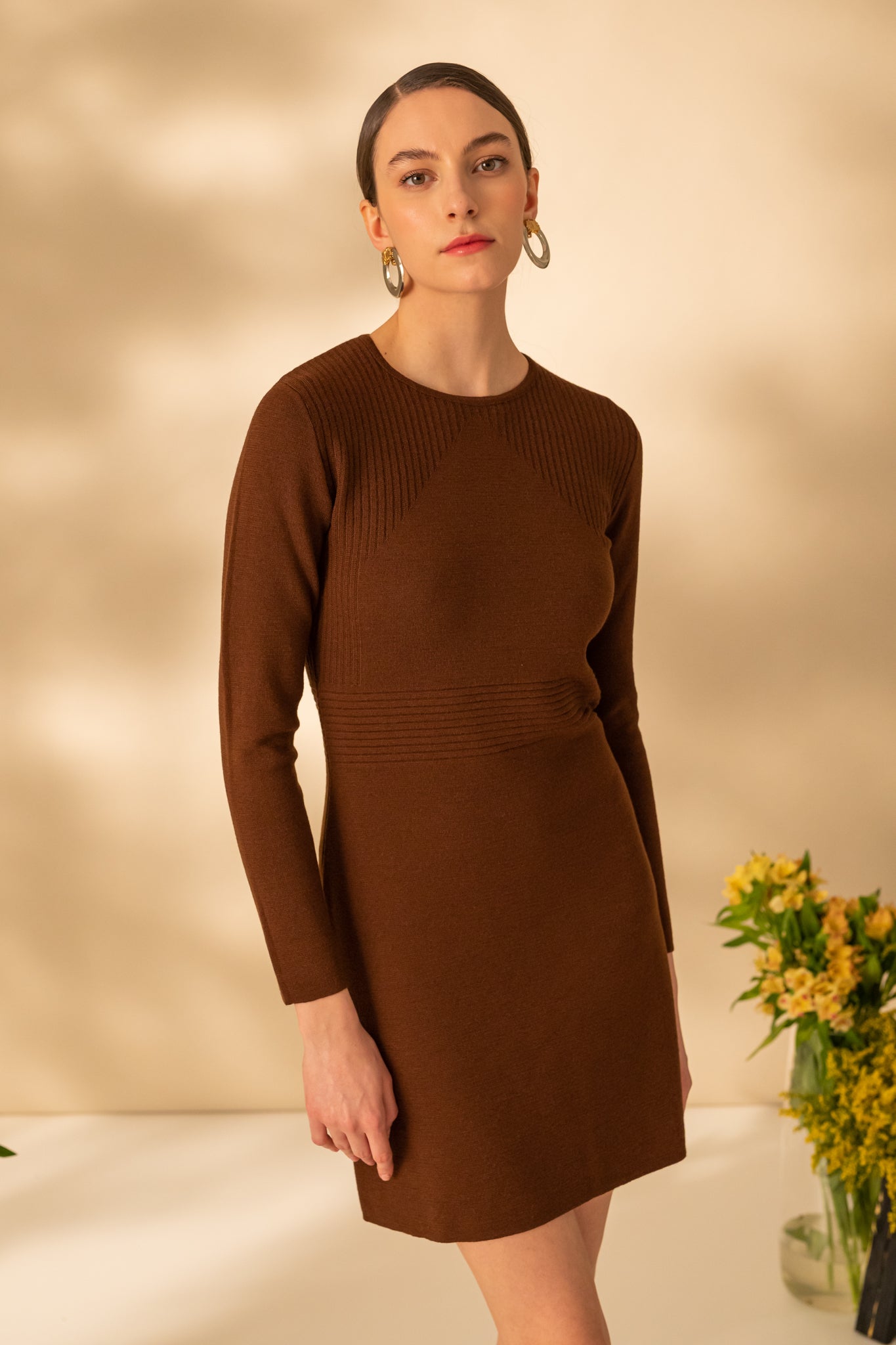 Short woolen dress