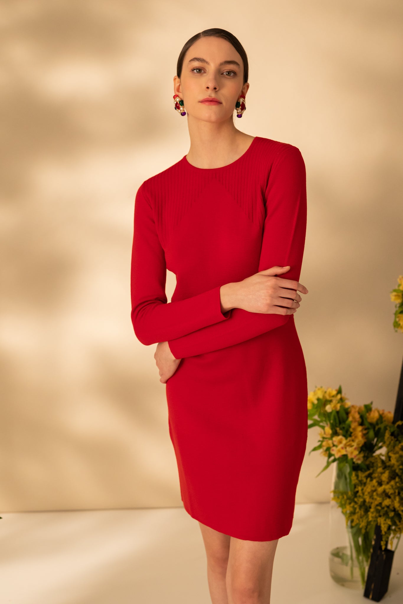 Short woolen dress