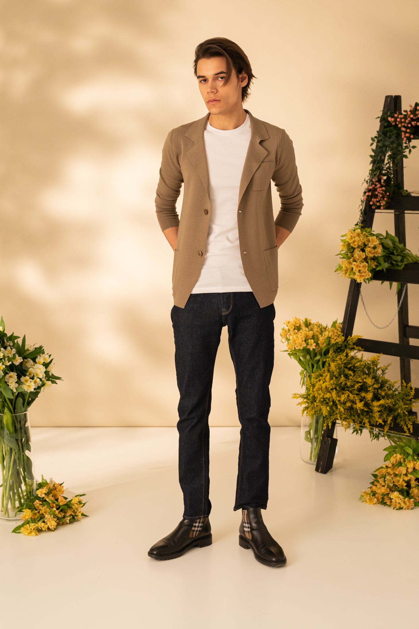 Knitted jacket for men