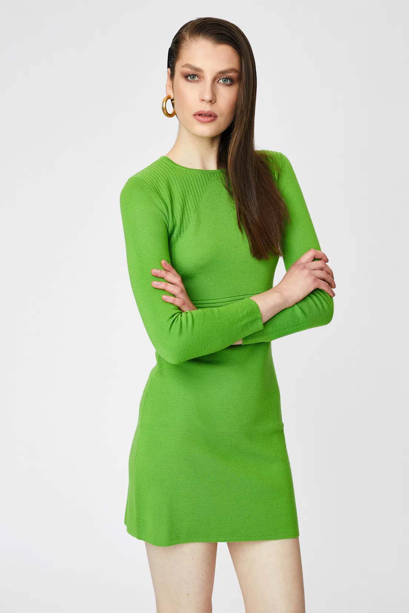 Short woolen dress