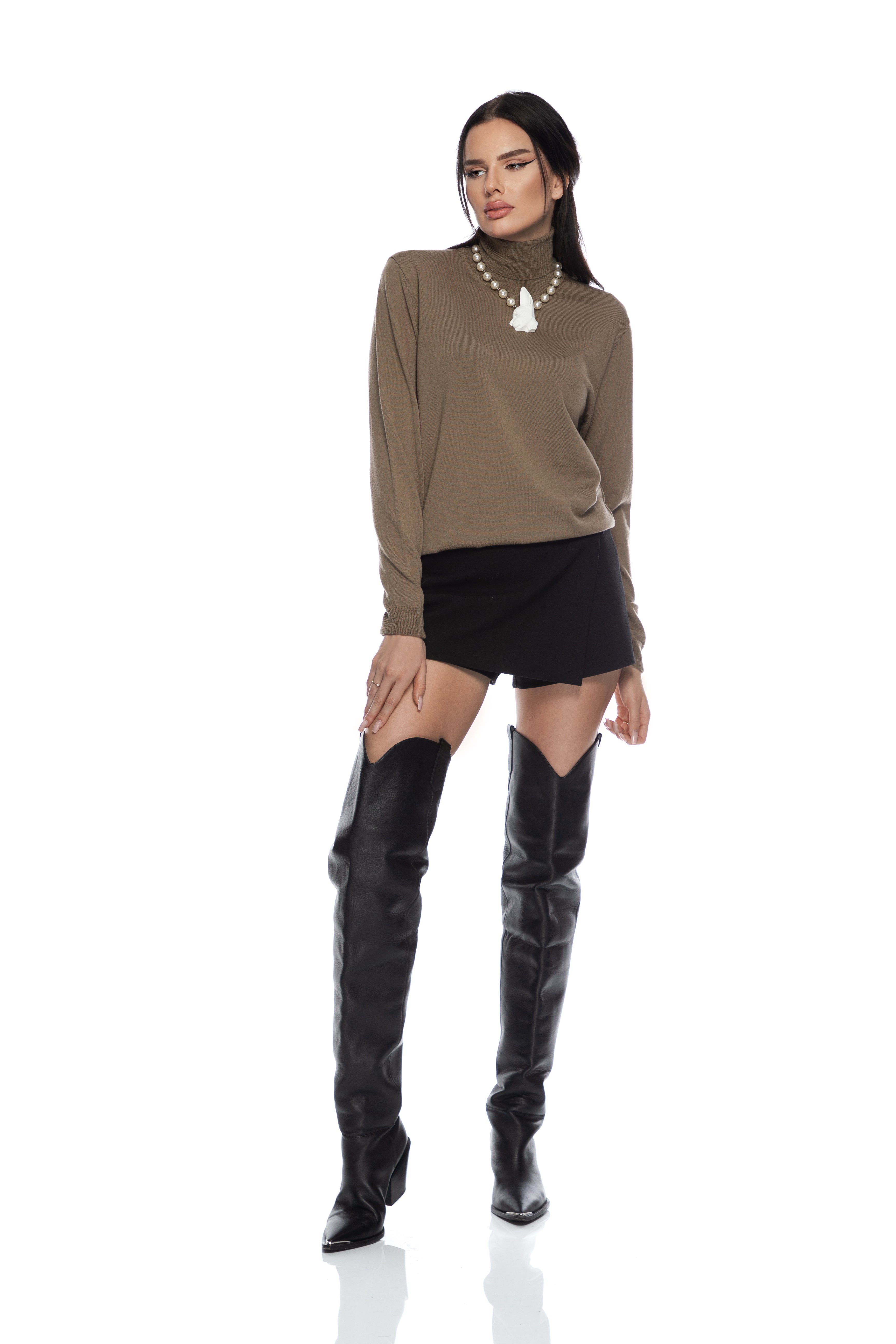 Wool turtleneck sweater