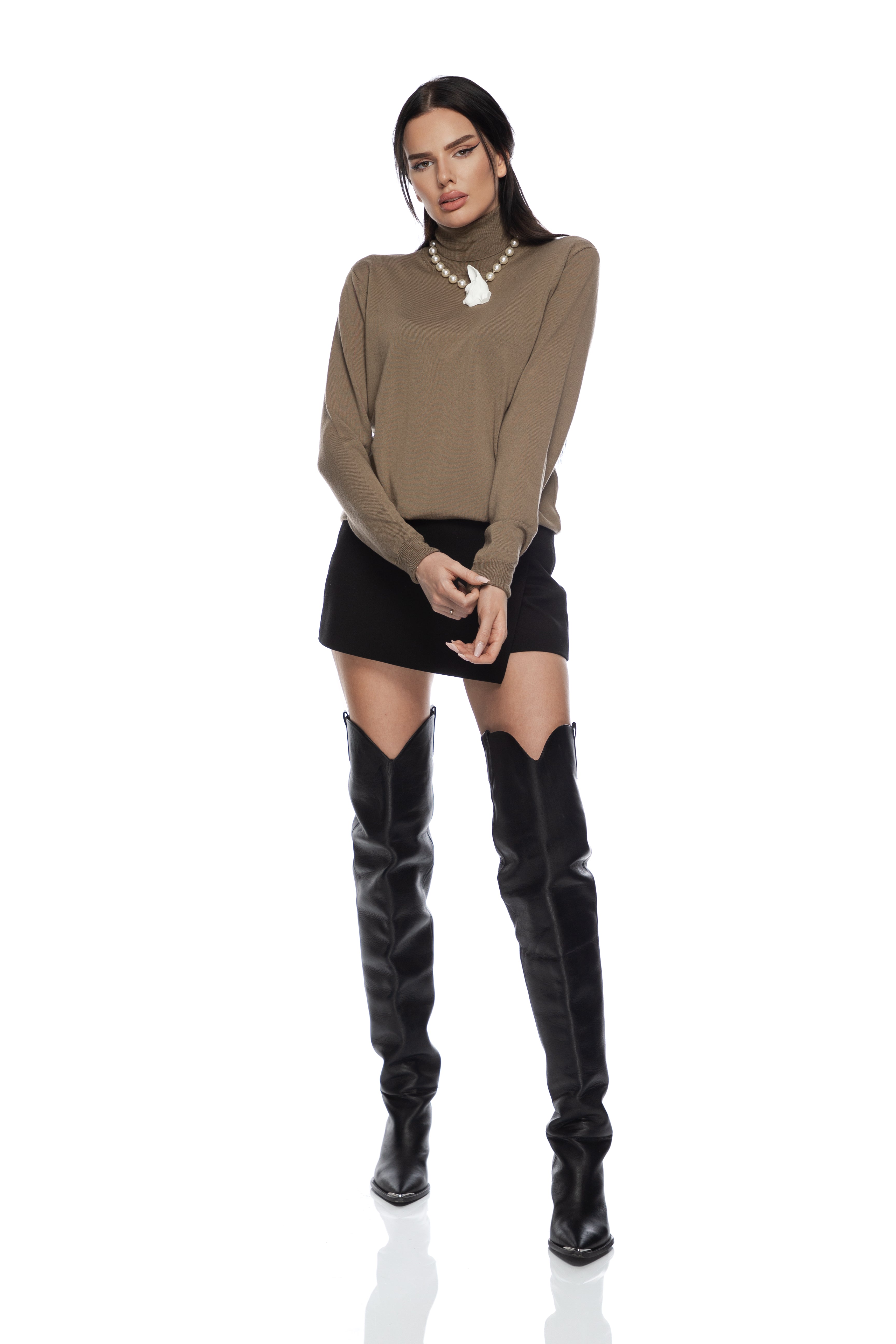 Wool turtleneck sweater