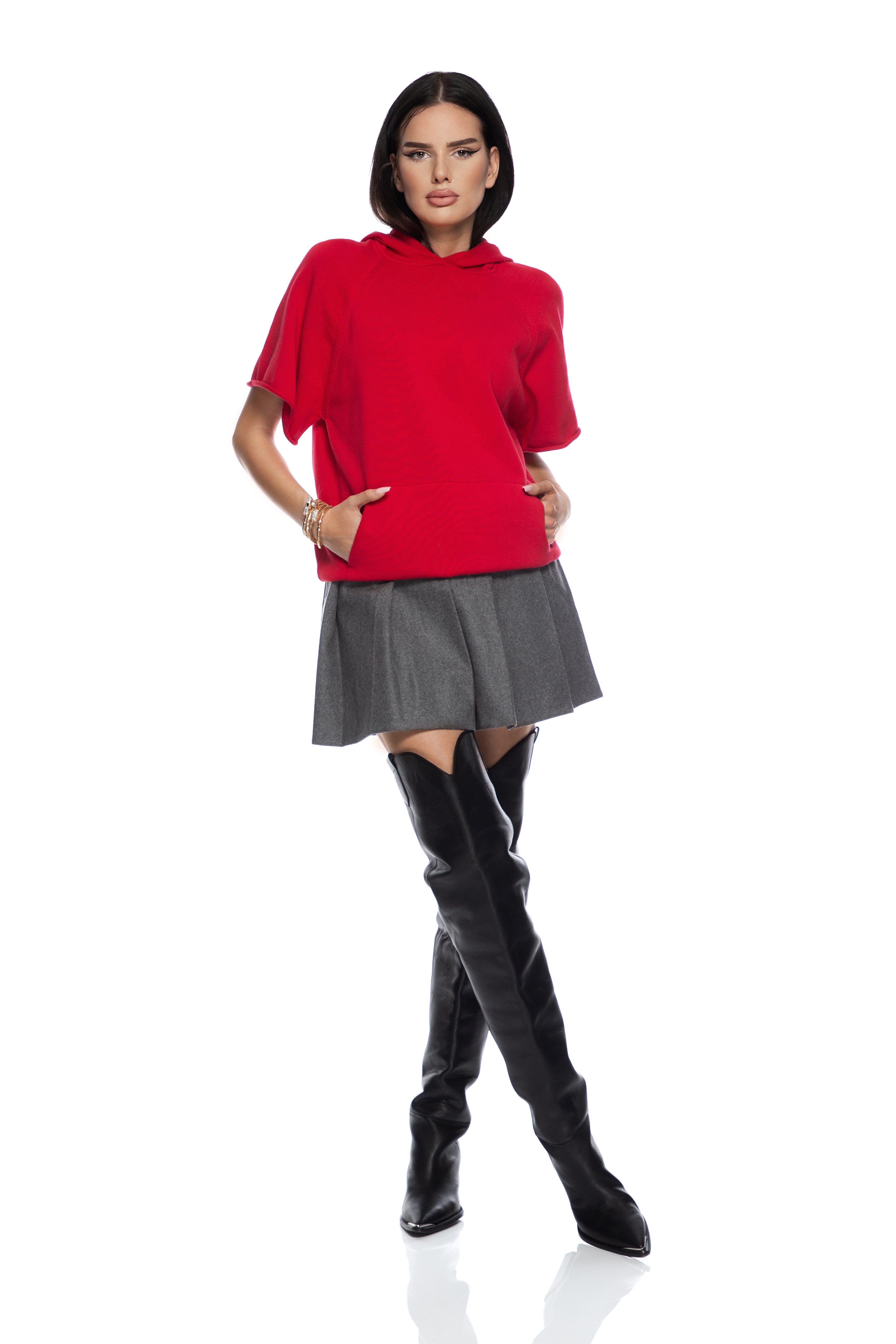 Short sleeve sweatshirt