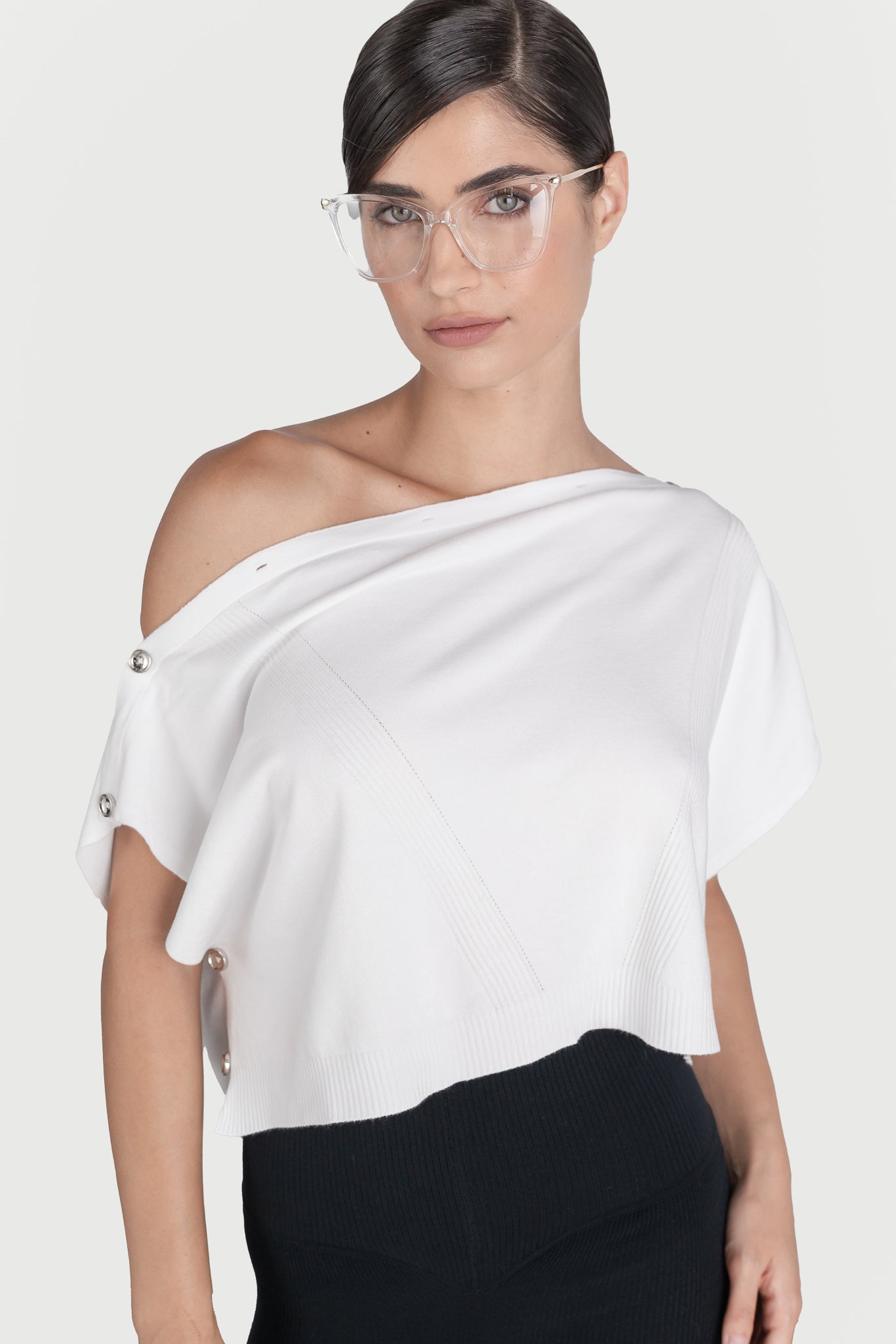Crop top with buttons