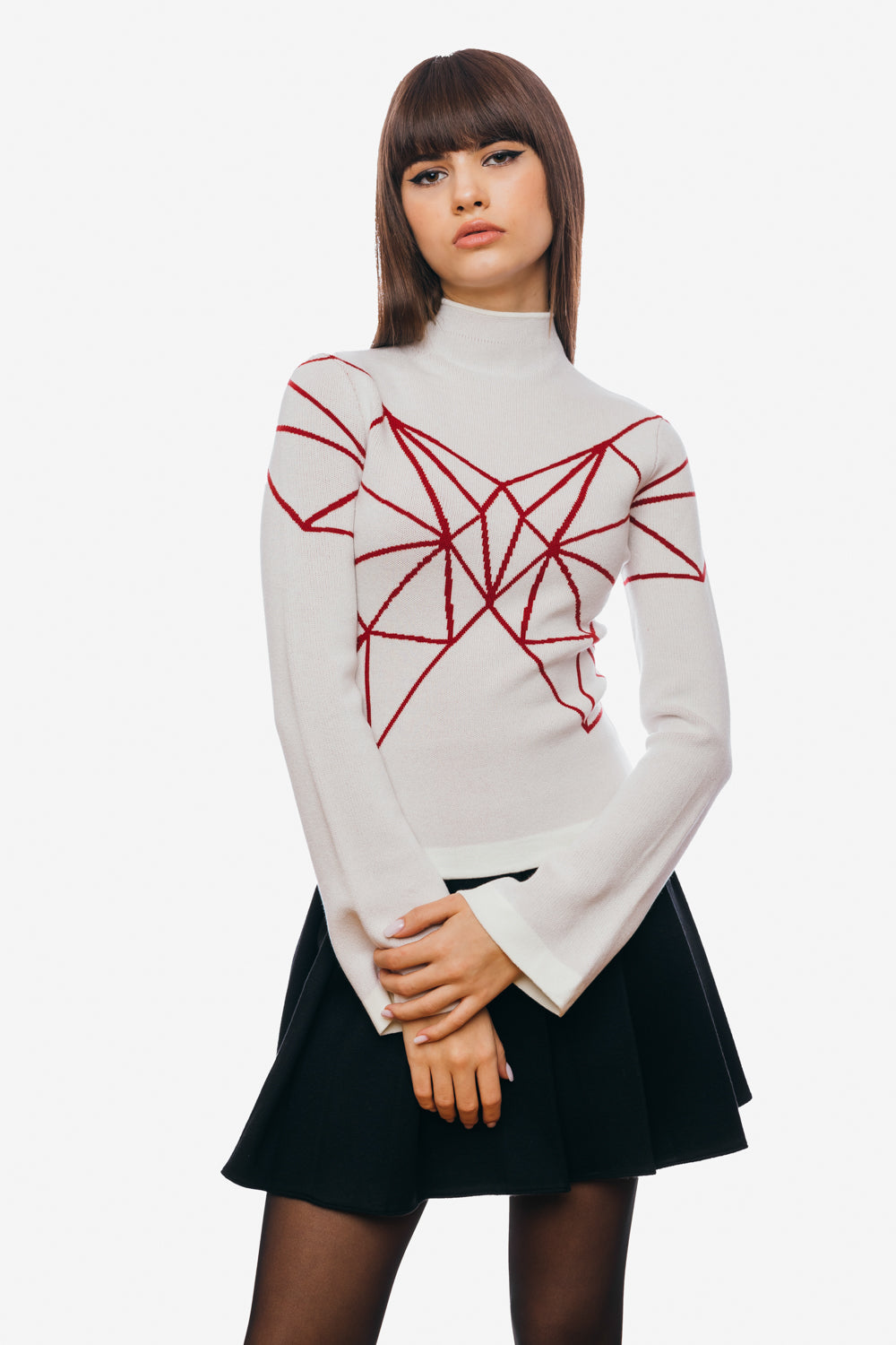Sweater with High Collar
