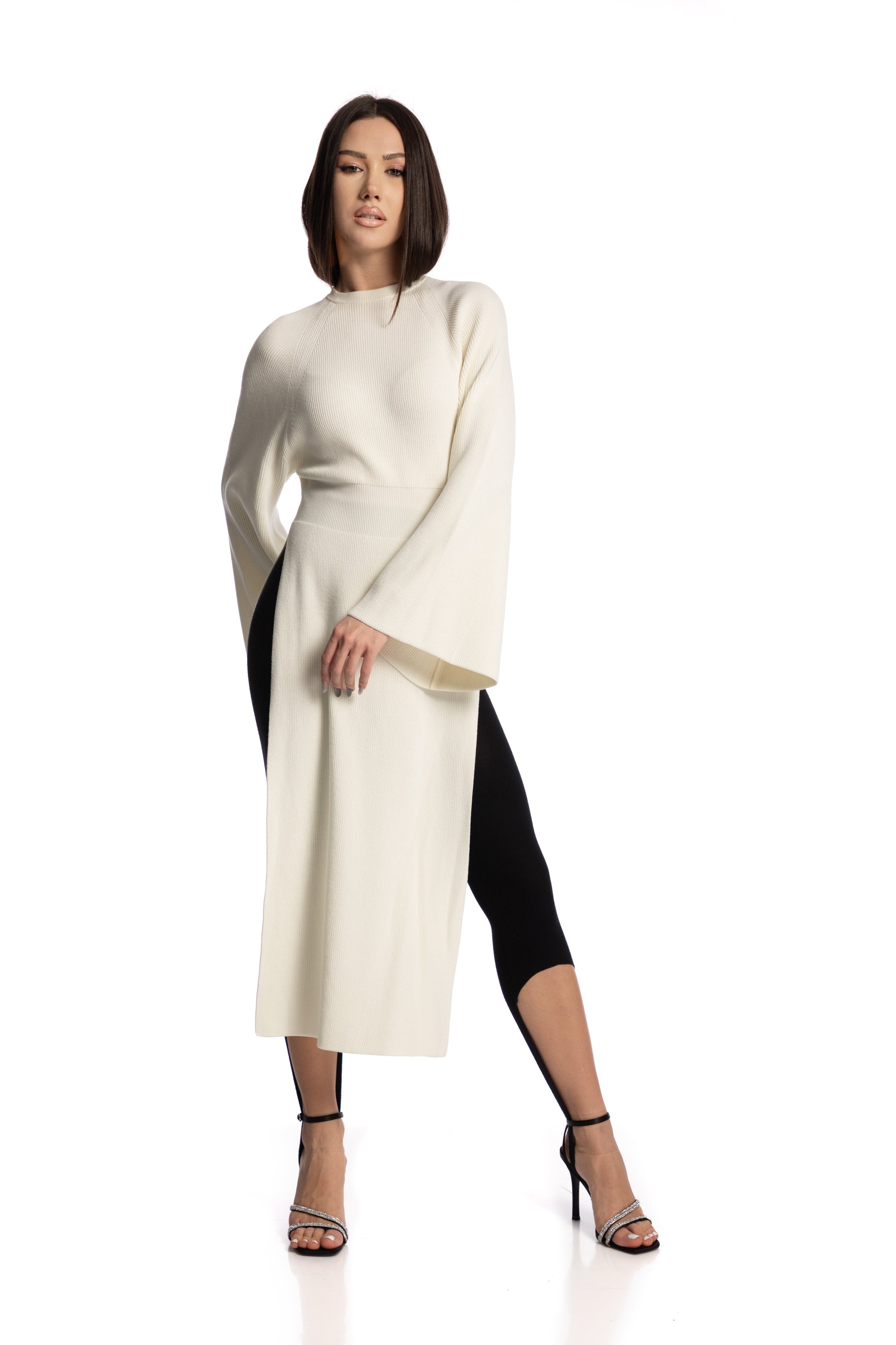 Dress with side slits