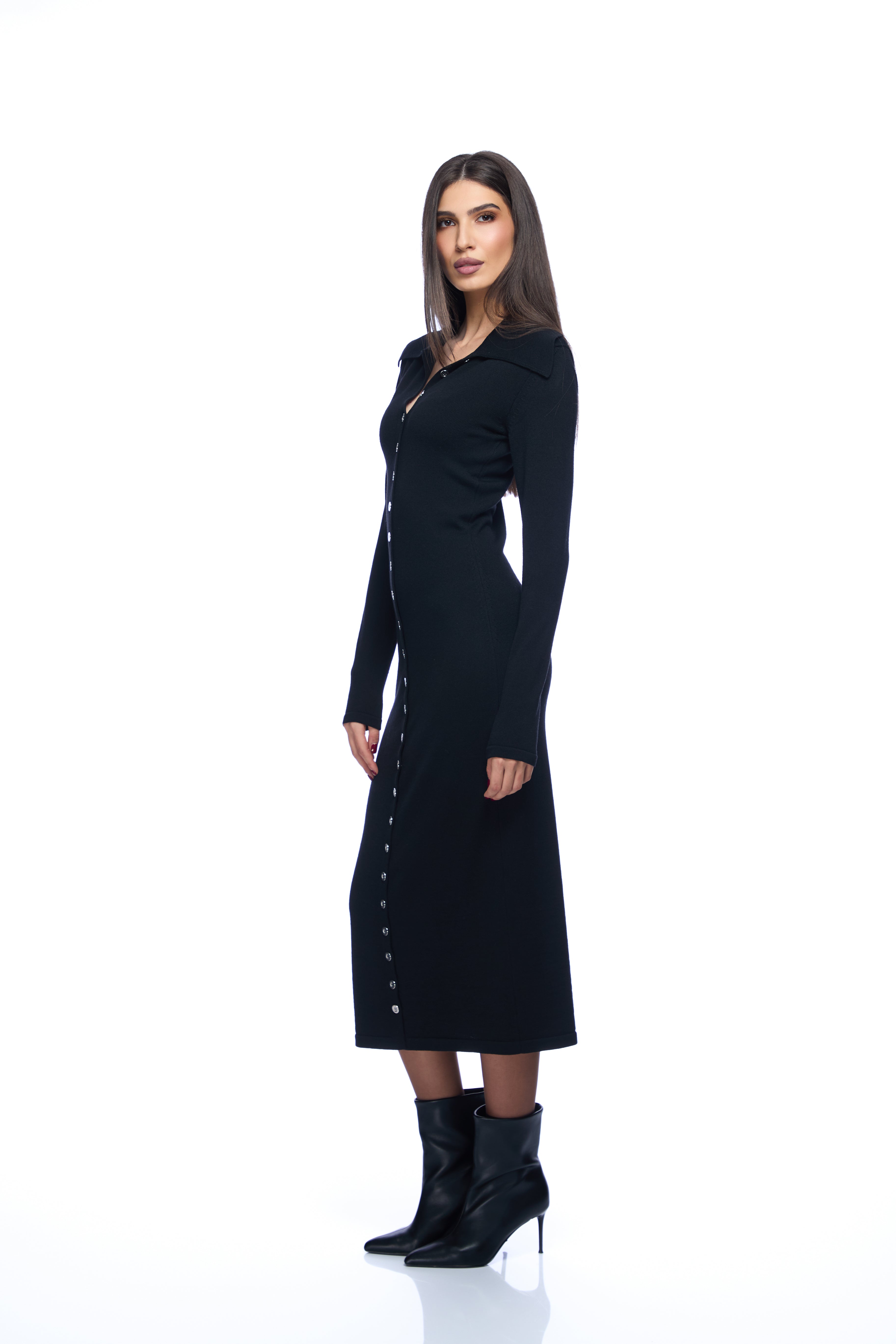 Rochie cu guler polo